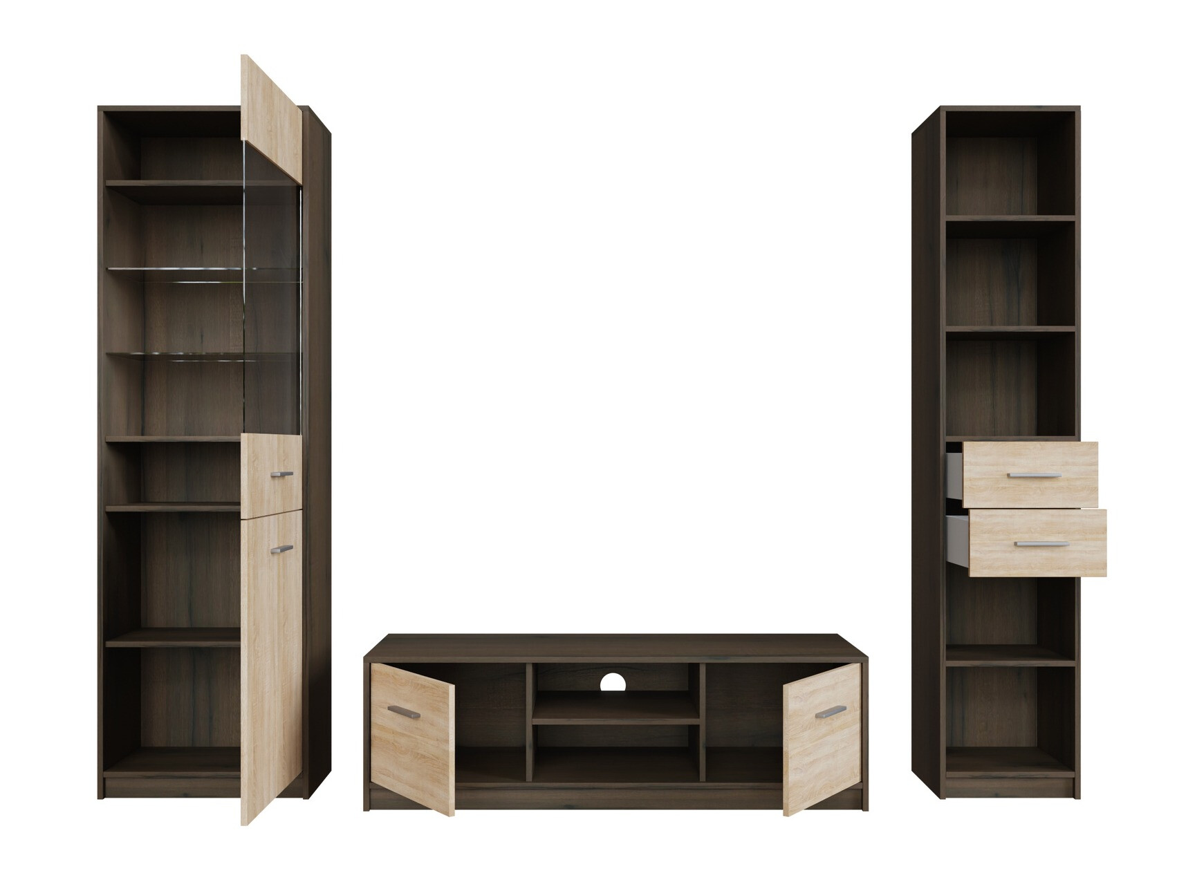 Набор для гостиной Novsore 163 (Темный дуб + Сонома Дуб)