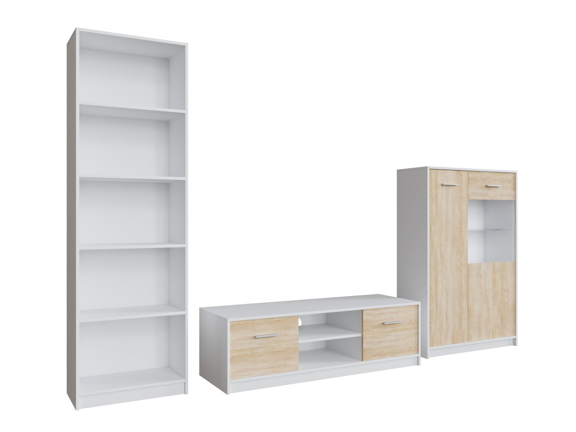 Набор для гостиной Novsore 164 (Белый + Сонома Дуб)