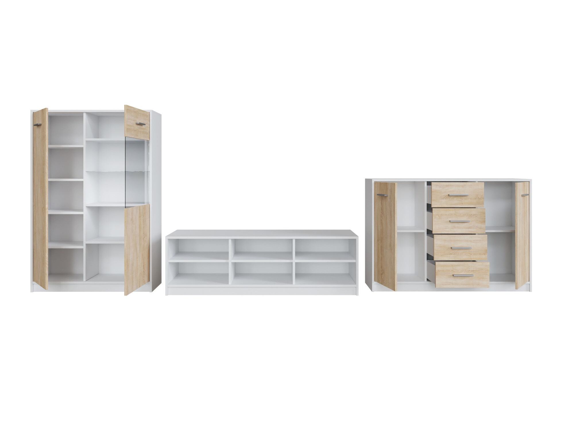 Набор для гостиной Novsore 165 (Белый + Сонома Дуб)