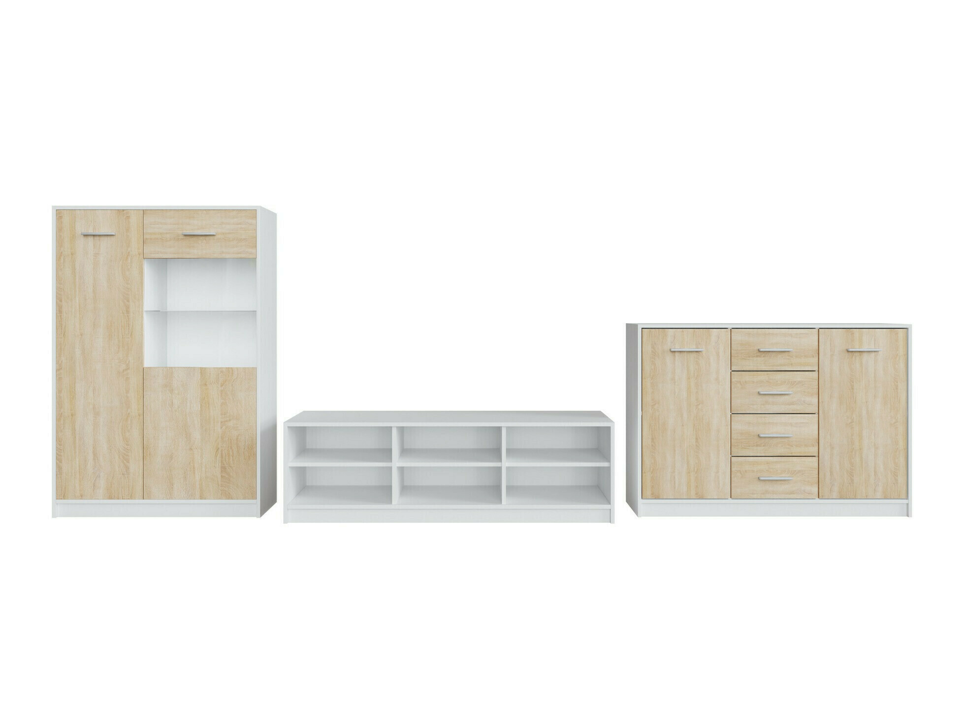 Набор для гостиной Novsore 165 (Белый + Сонома Дуб)