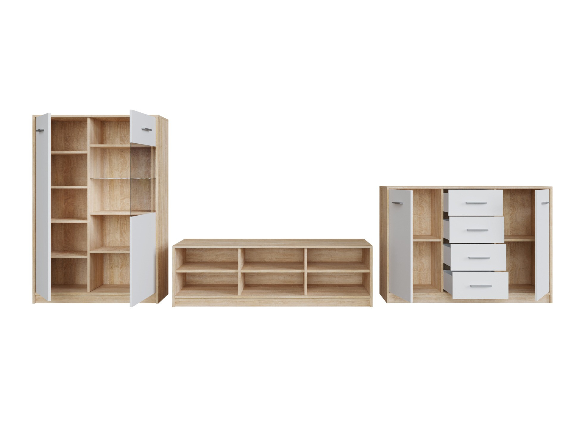 Набор для гостиной Novsore 165 (Сонома Дуб + Белый)