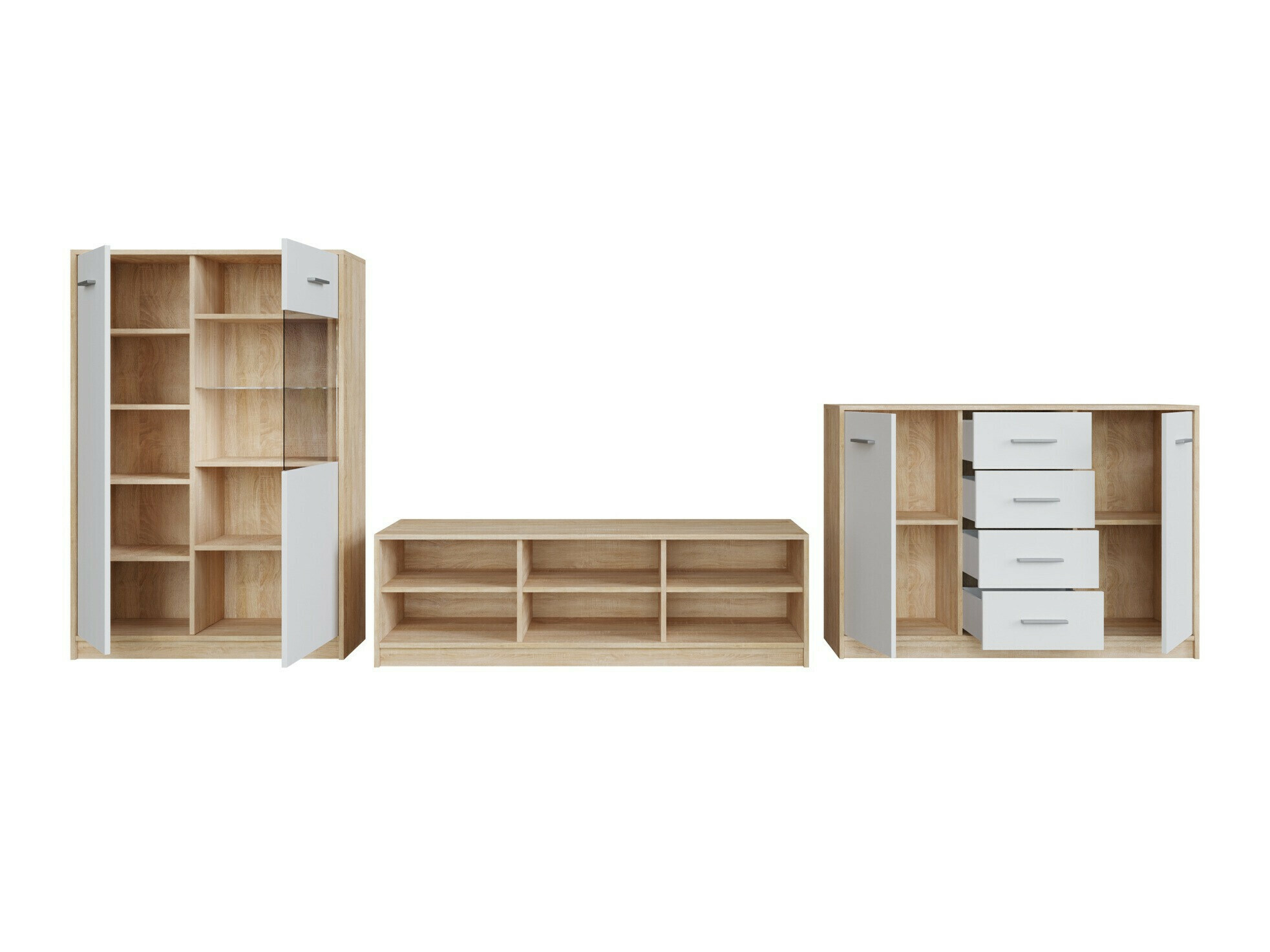 Набор для гостиной Novsore 165 (Сонома Дуб + Белый)