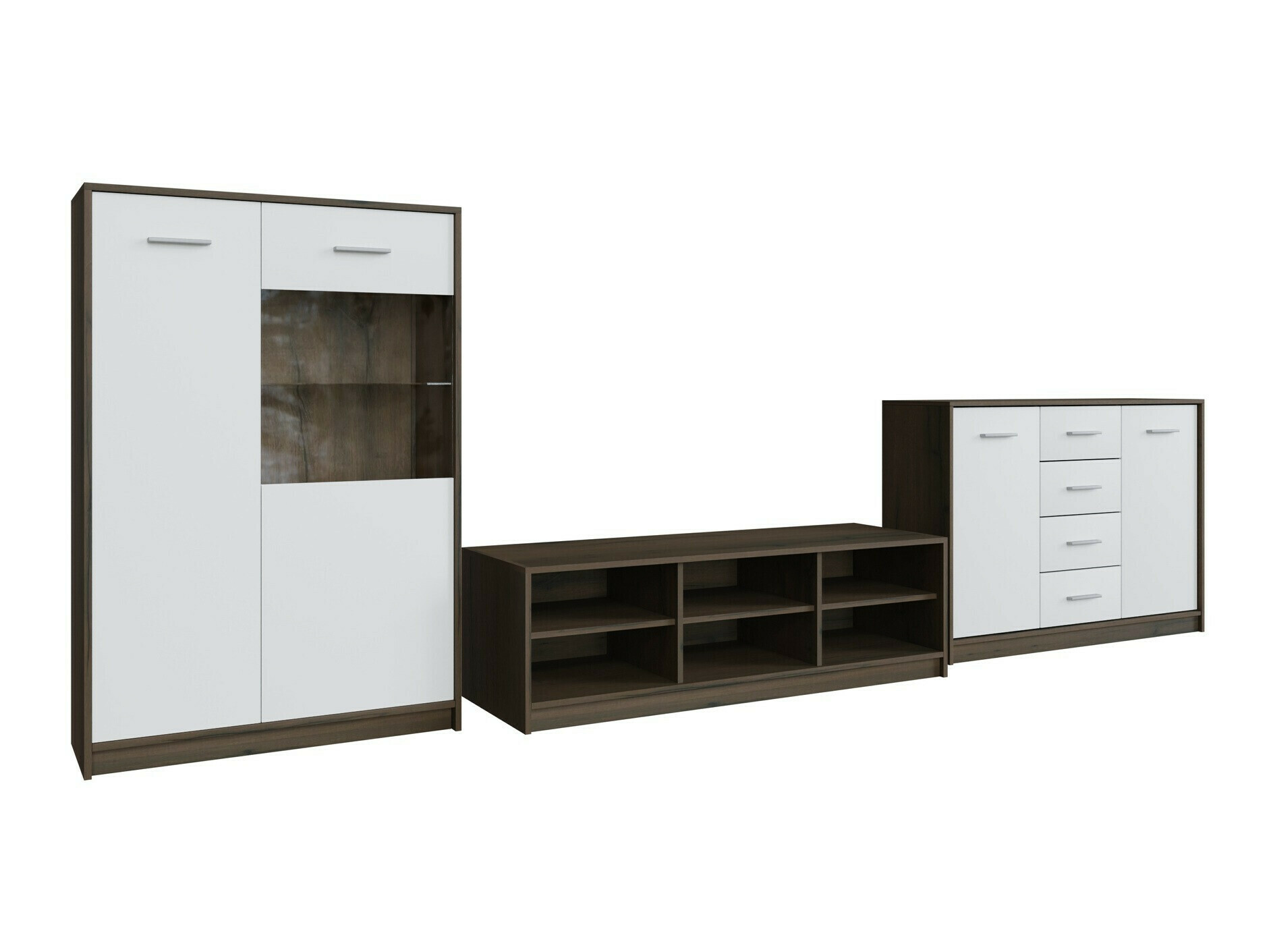 Набор для гостиной Novsore 165 (Темный дуб + Белый)