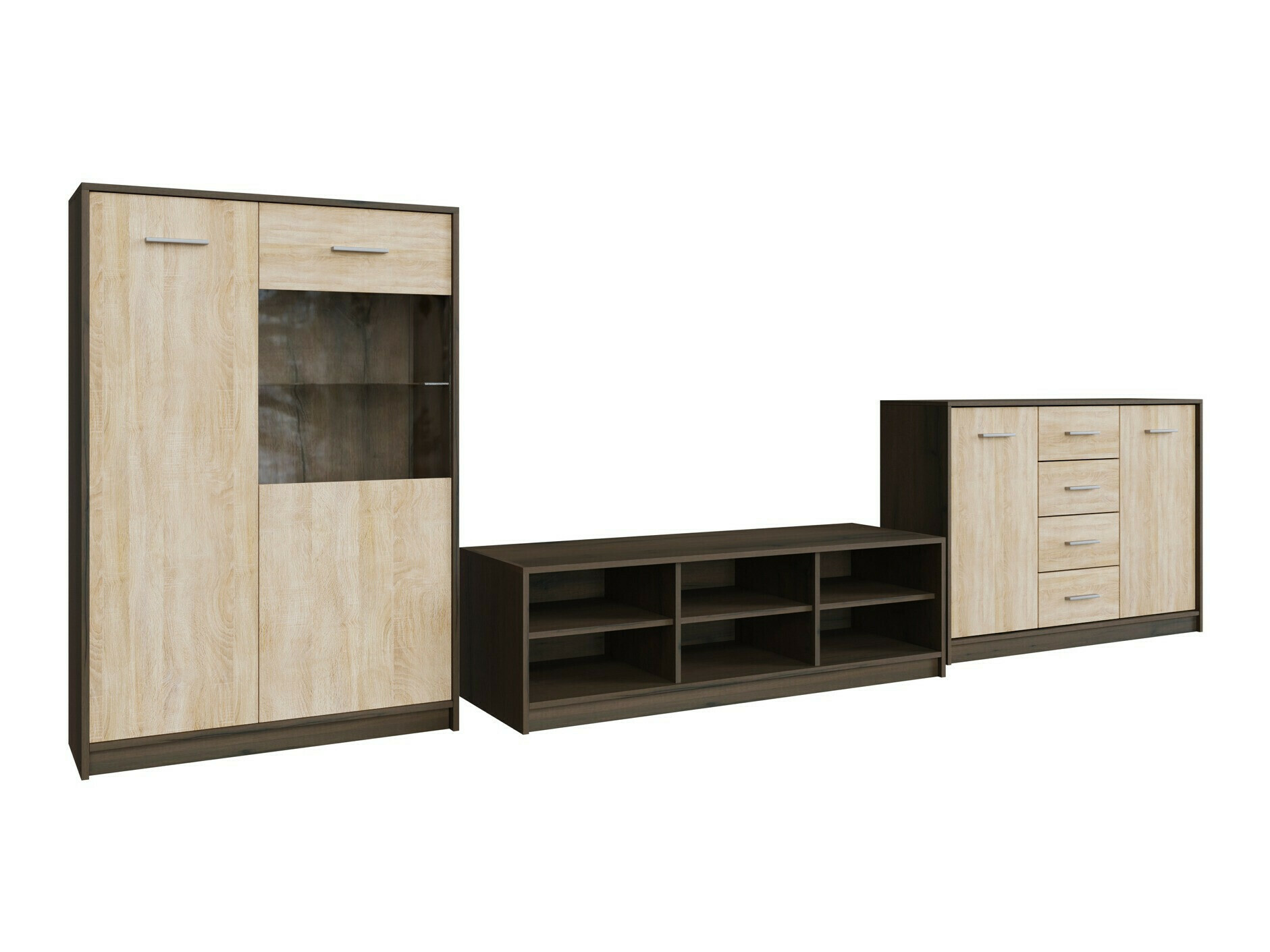 Набор для гостиной Novsore 165 (Темный дуб + Сонома Дуб)