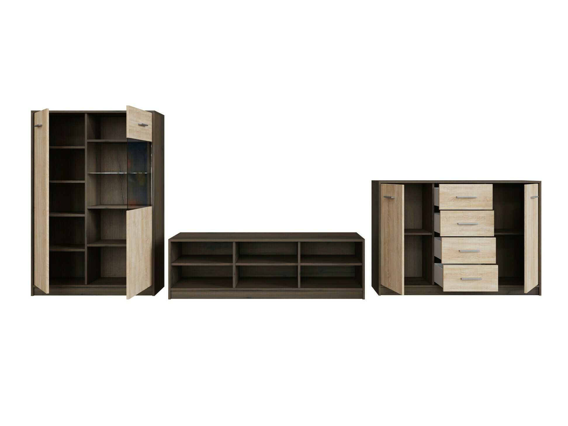 Набор для гостиной Novsore 165 (Темный дуб + Сонома Дуб)