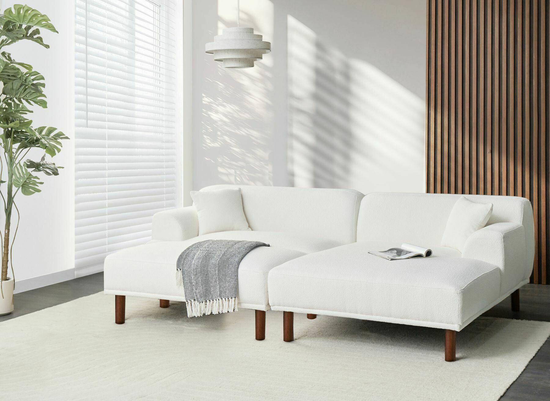 Stūra dīvāns Berwyn 2560 (Balts)