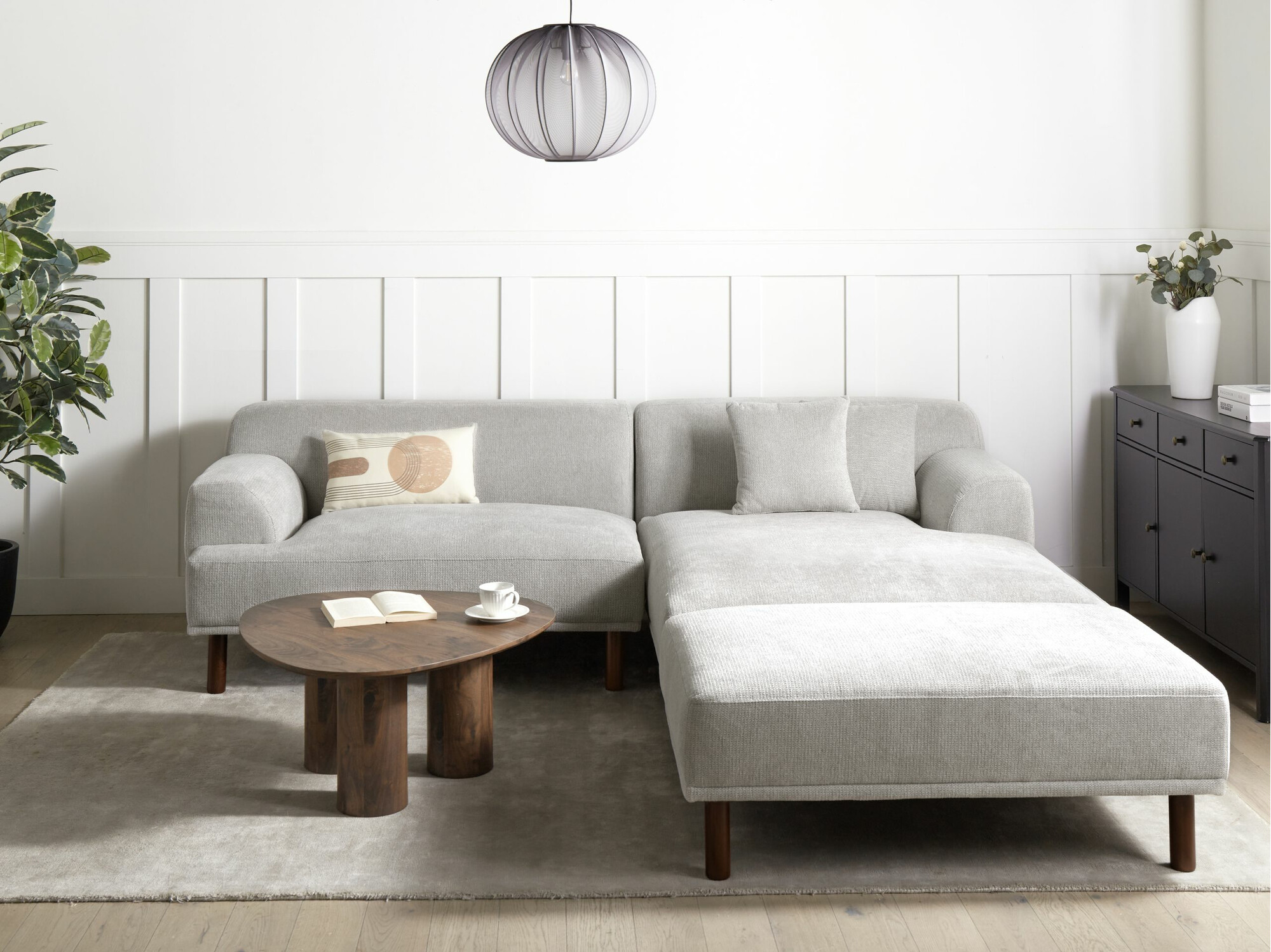 Stūra dīvāns Berwyn 2560 (Gaiši pelēks)