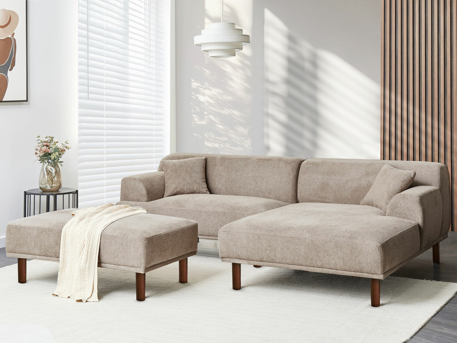 Stūra dīvāns Berwyn 2560 (Taupe)