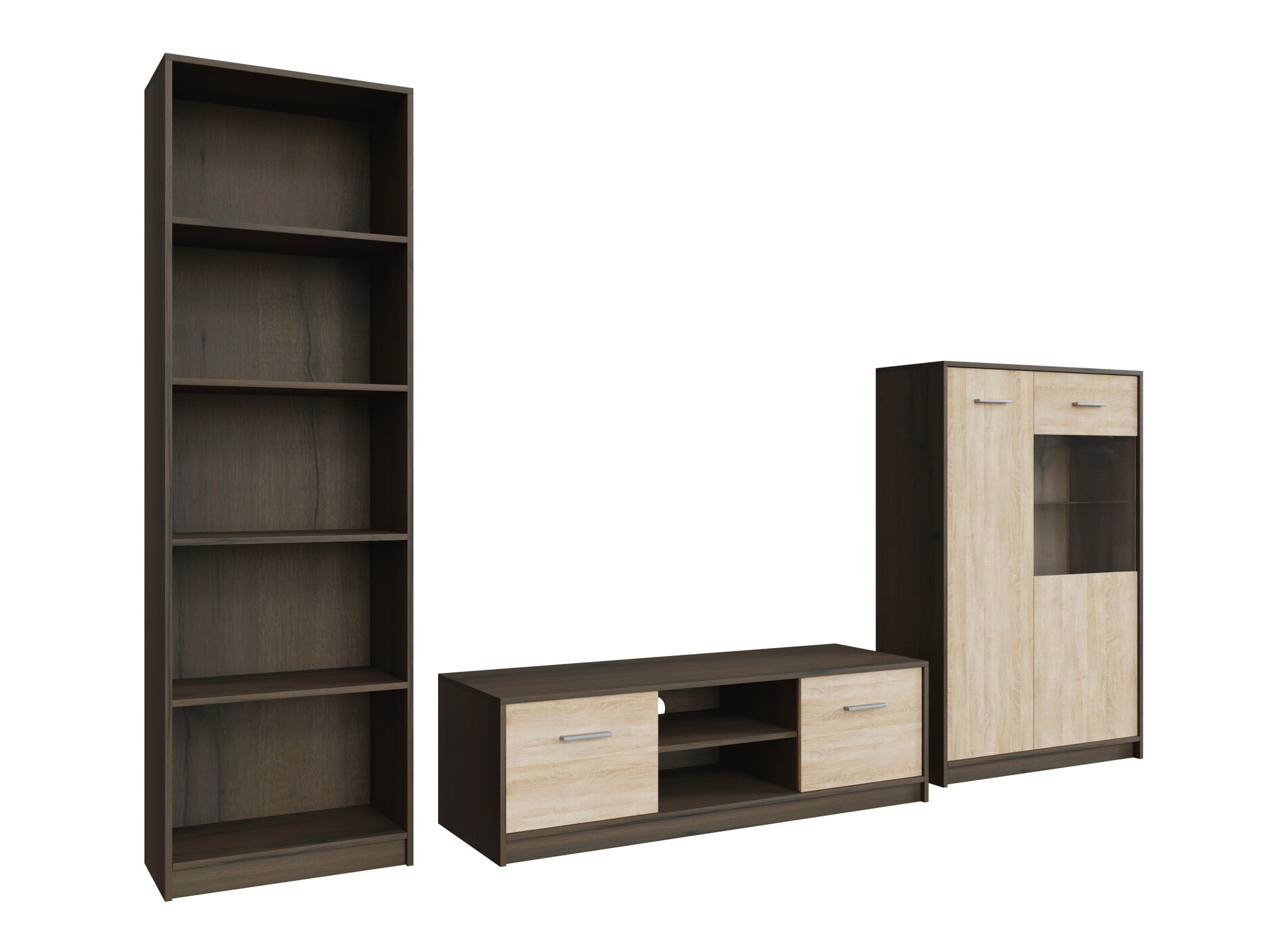 Viesistabas komplekts Novsore 164 (Tumšs ozols + Sonomas ozols)