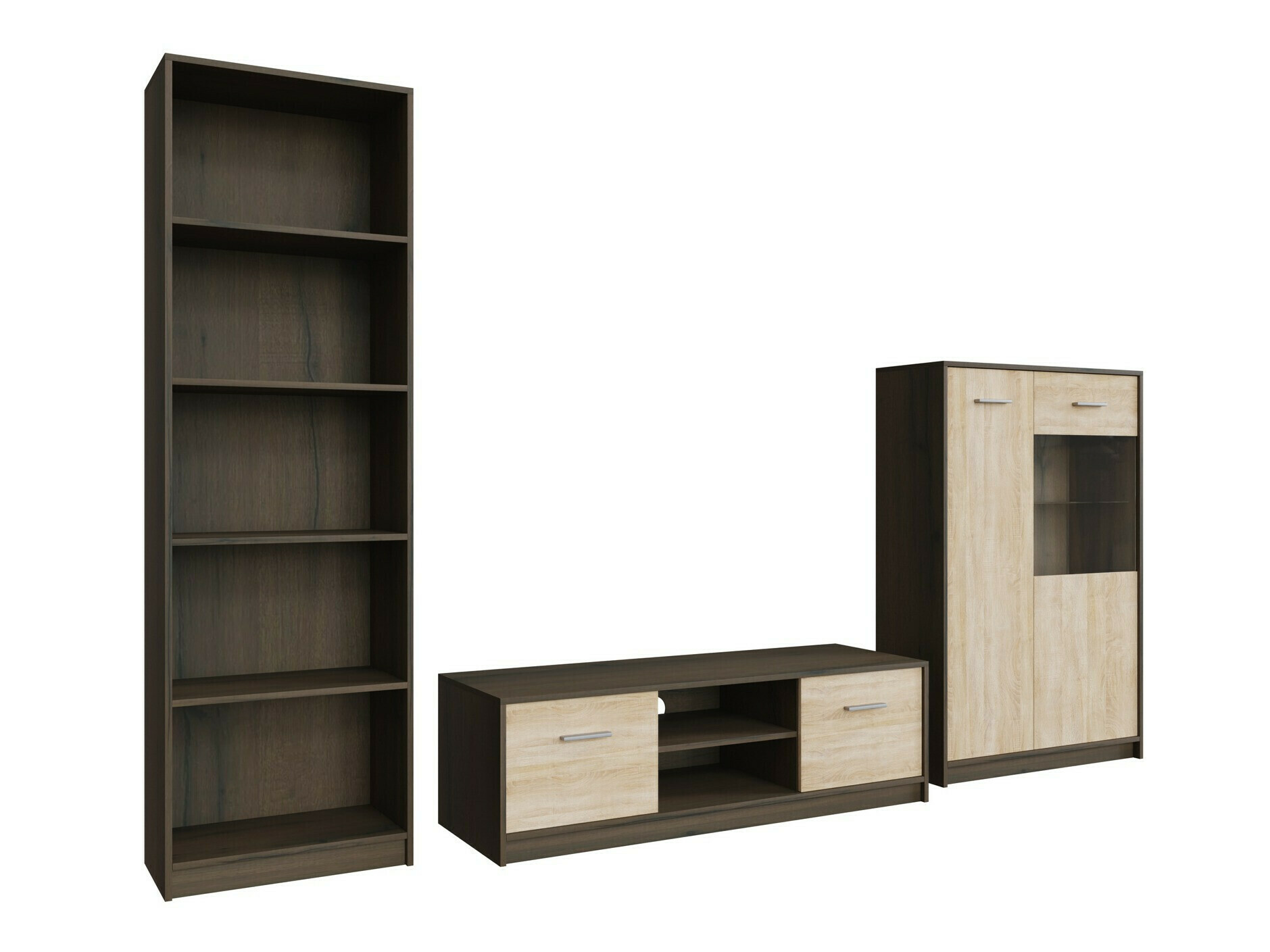 Viesistabas komplekts Novsore 164 (Tumšs ozols + Sonomas ozols)