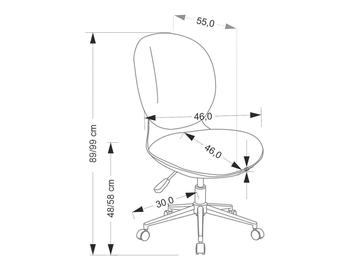 Bērnu krēsls Houston 1924 (Pelēks)