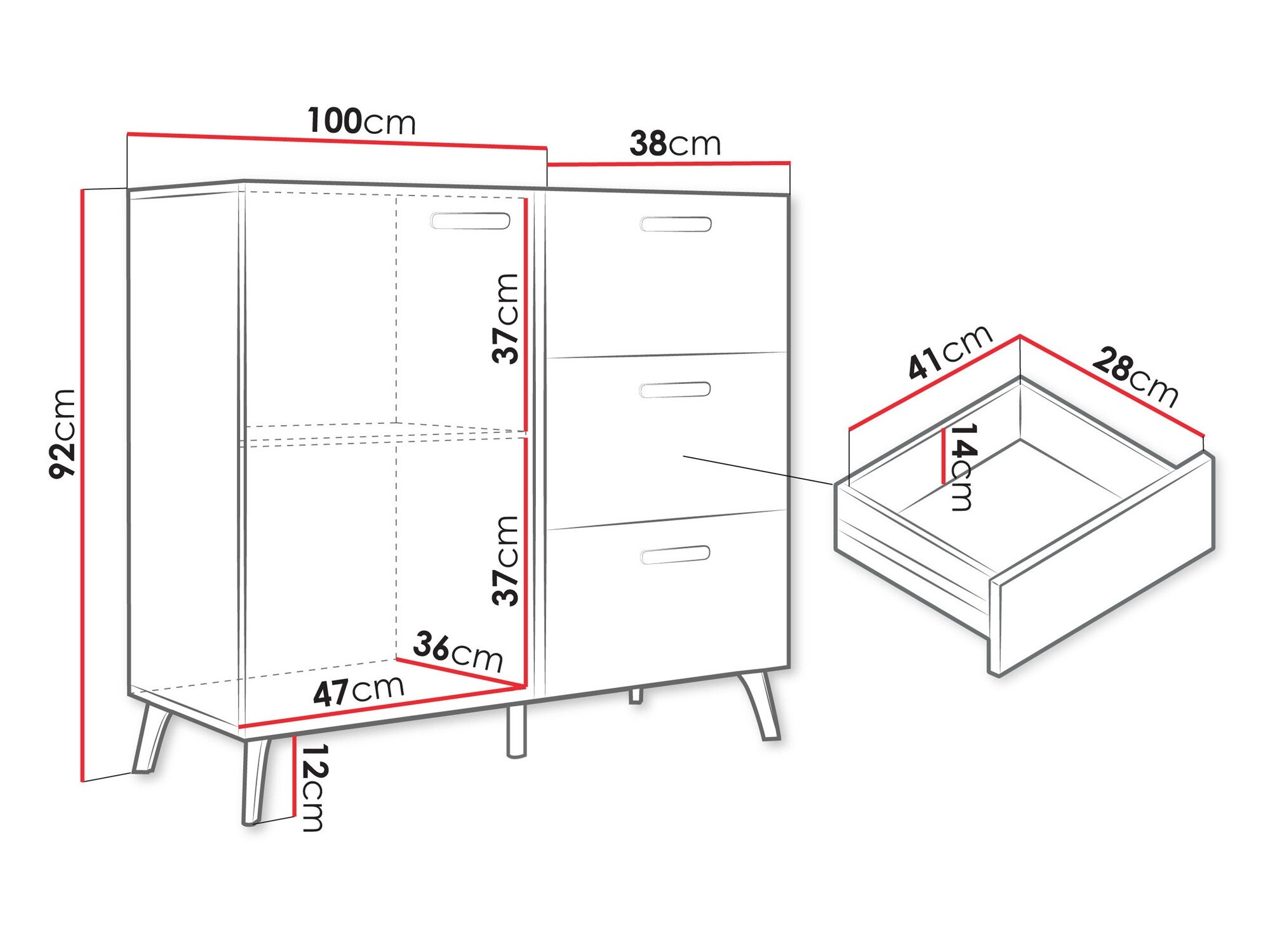 Kомод Comfivo Teslomo 108 (Кашемир + Глянцевый кашемир)