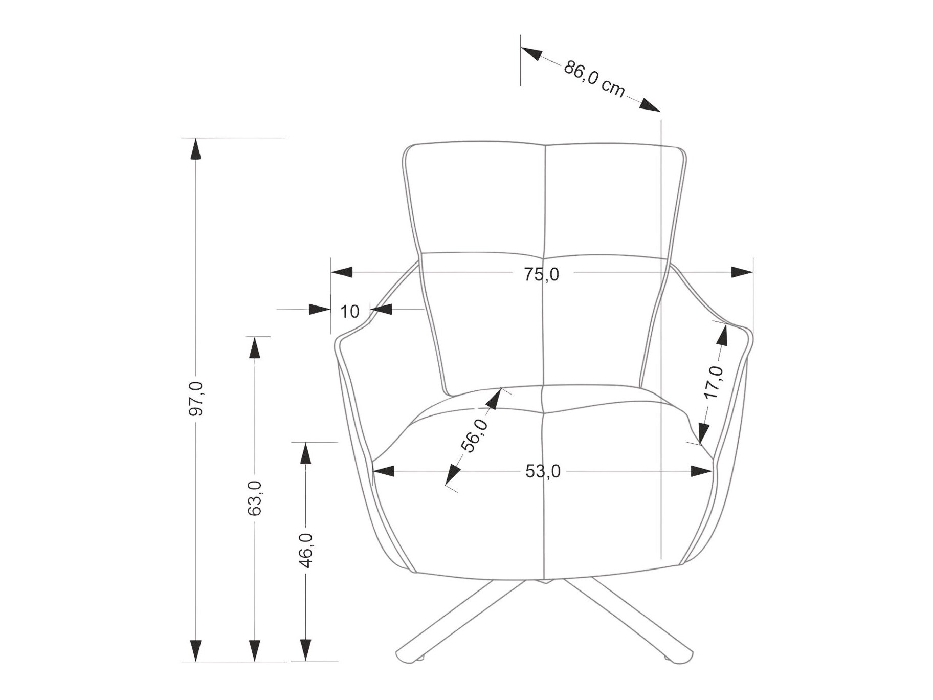 Krēsls Houston 1928 (Kapučīno)