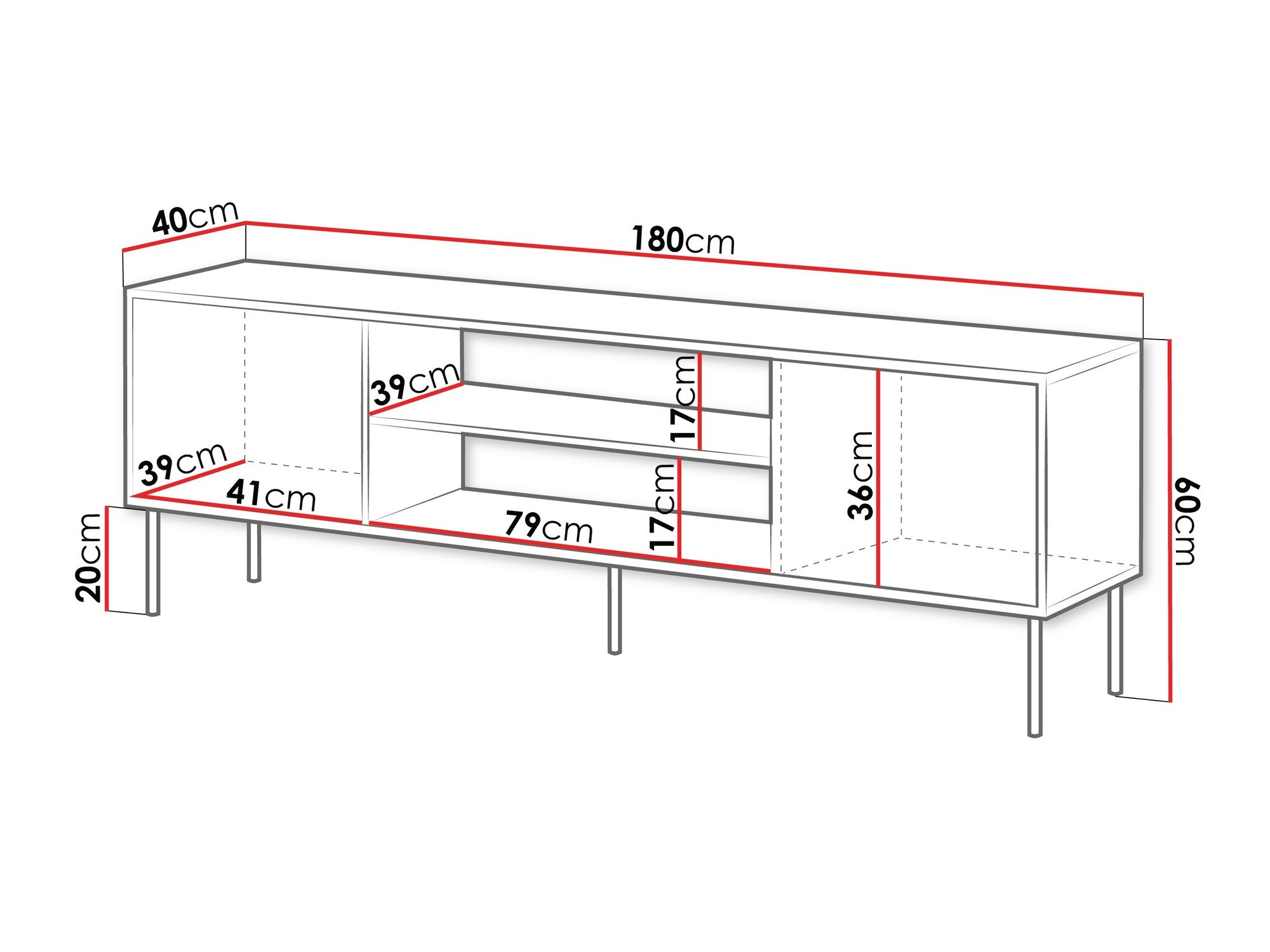 TV galds Flosoru 104 (Melns)