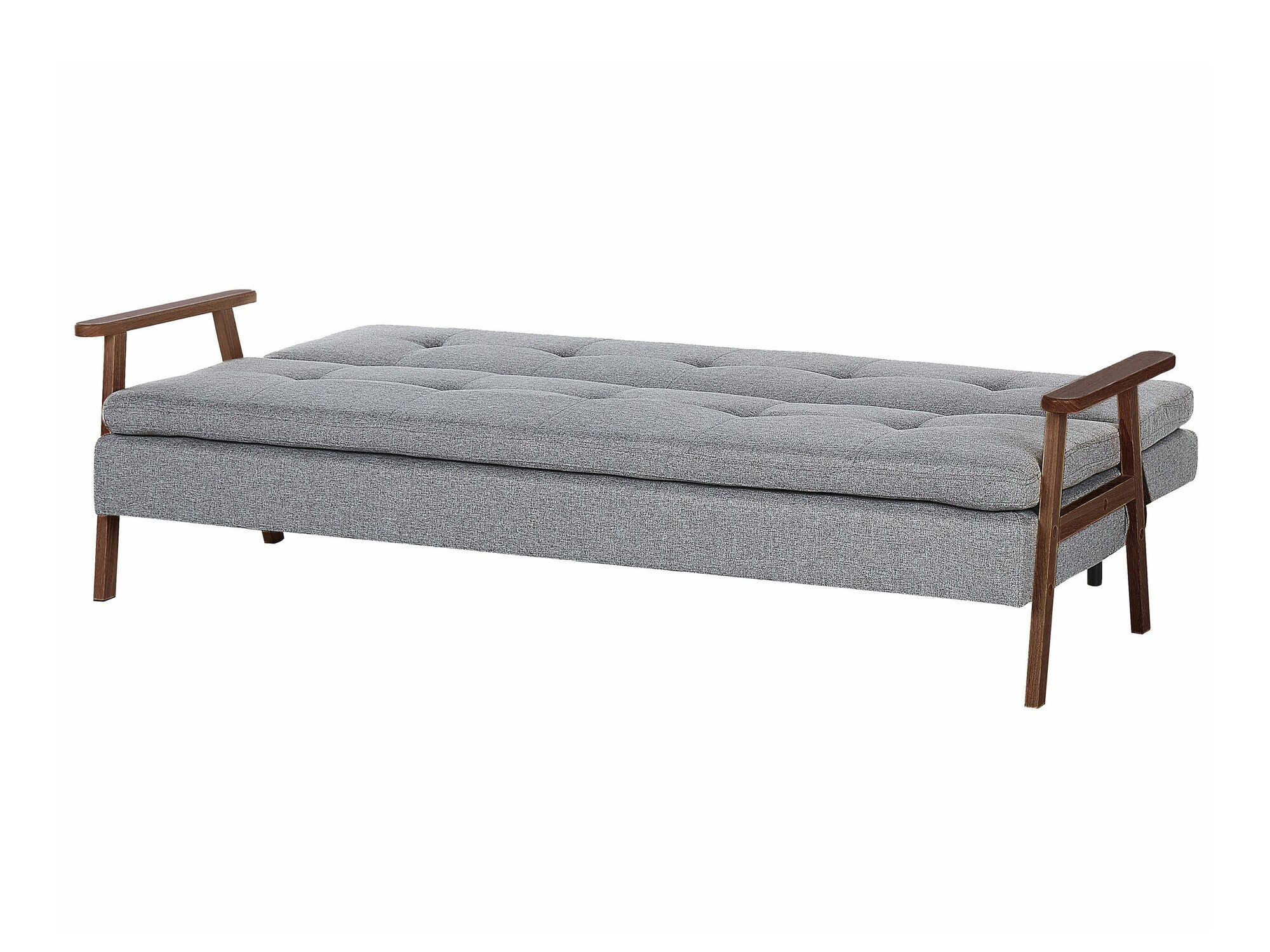 Диван-кровать Berwyn 2566 (Светло-серый + Темное дерево)