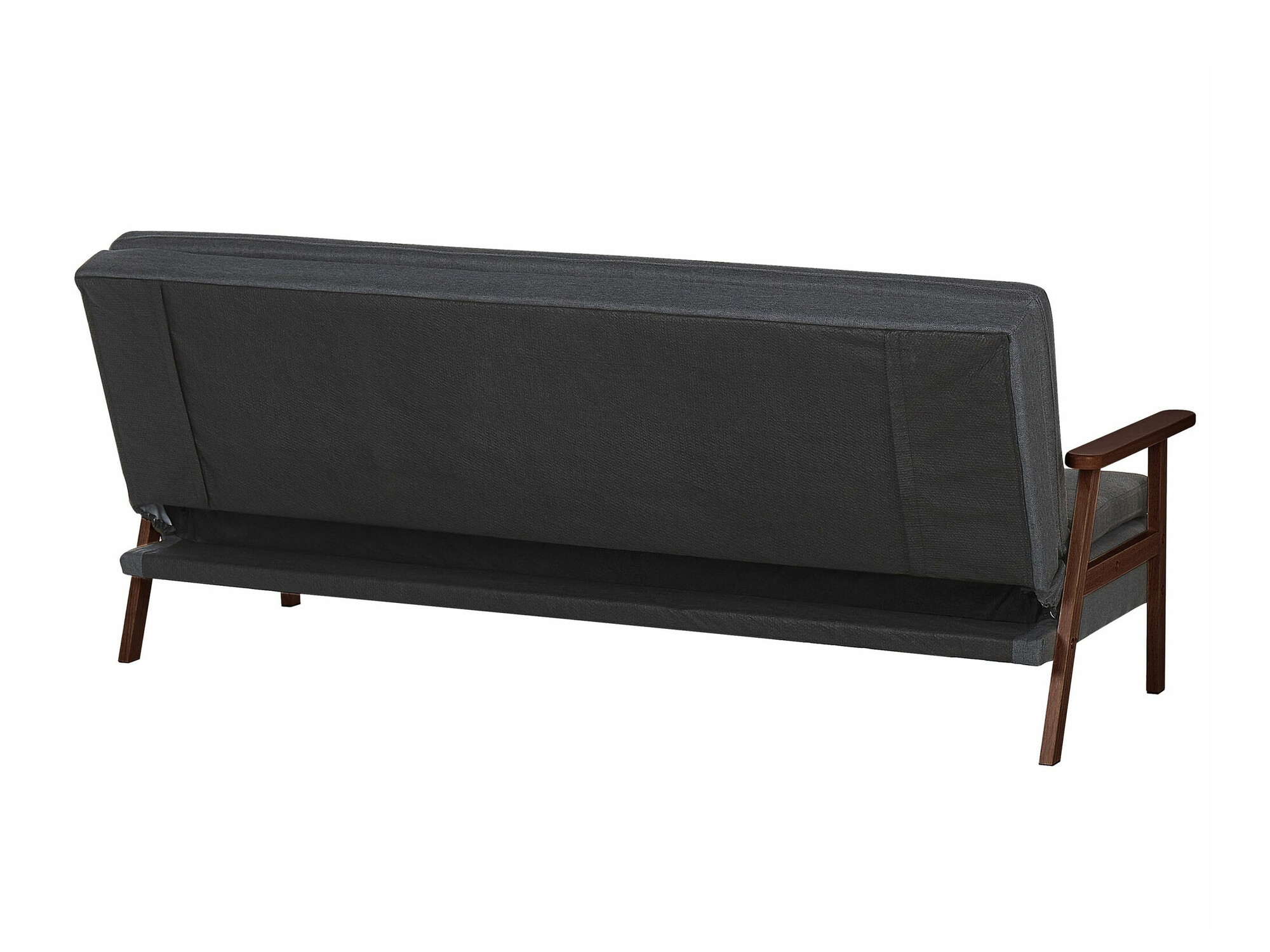 Диван-кровать Berwyn 2566 (Тёмно-серый + Темное дерево)