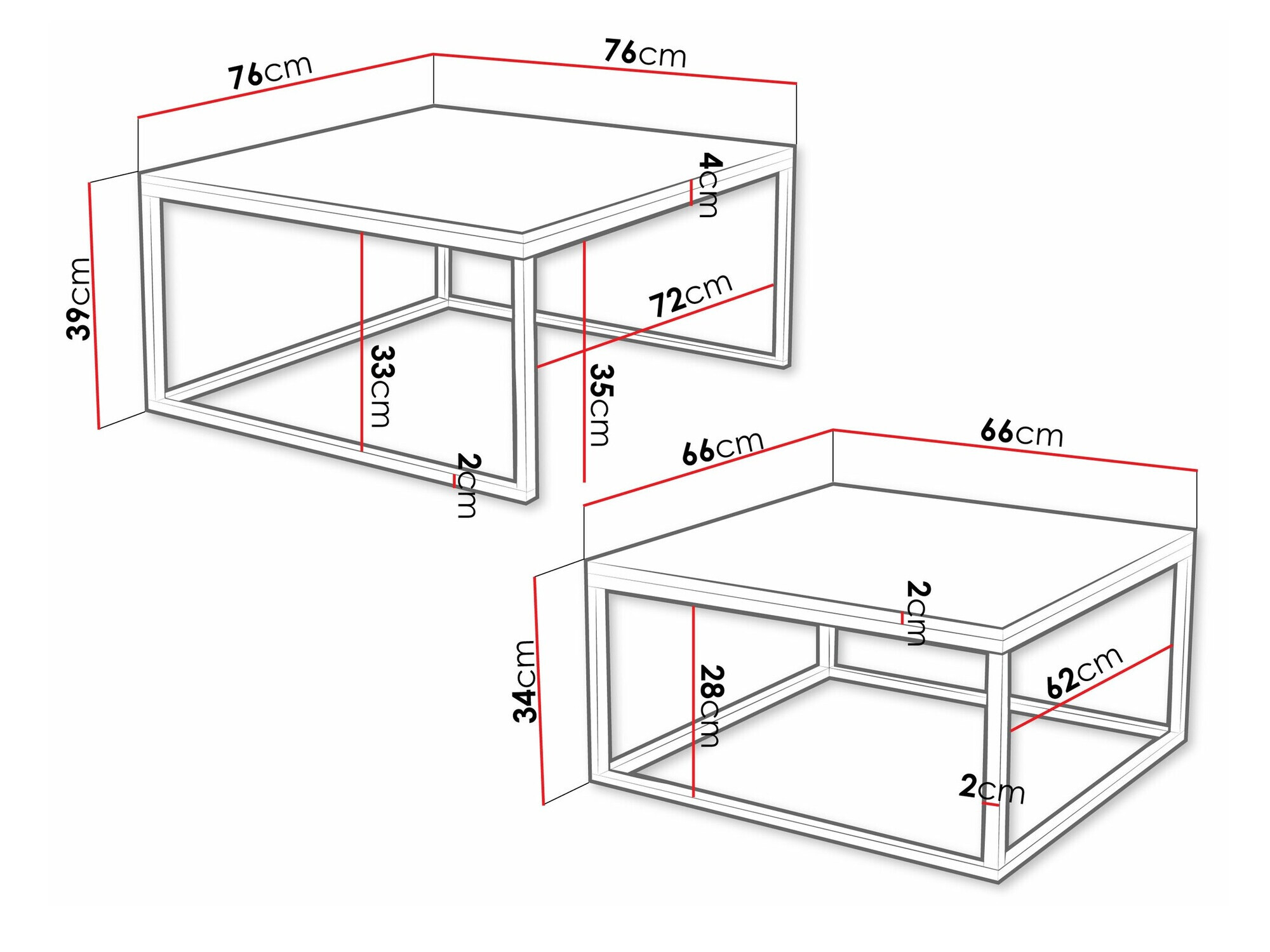 Комплект журнальных столиков Oswego 102 (Кашемир + Золотой)
