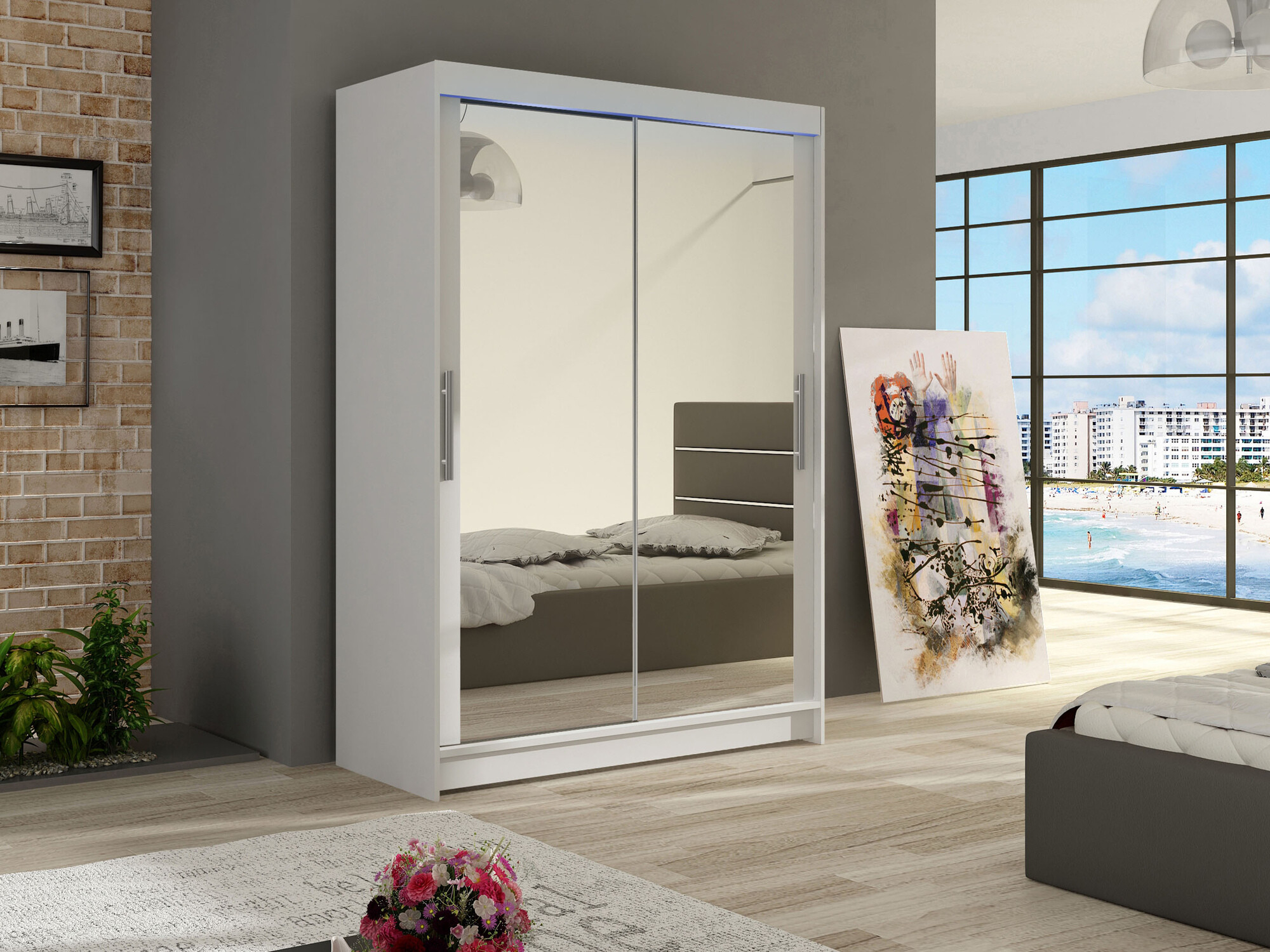 Skapis Closico Pacron VII (Balts)
