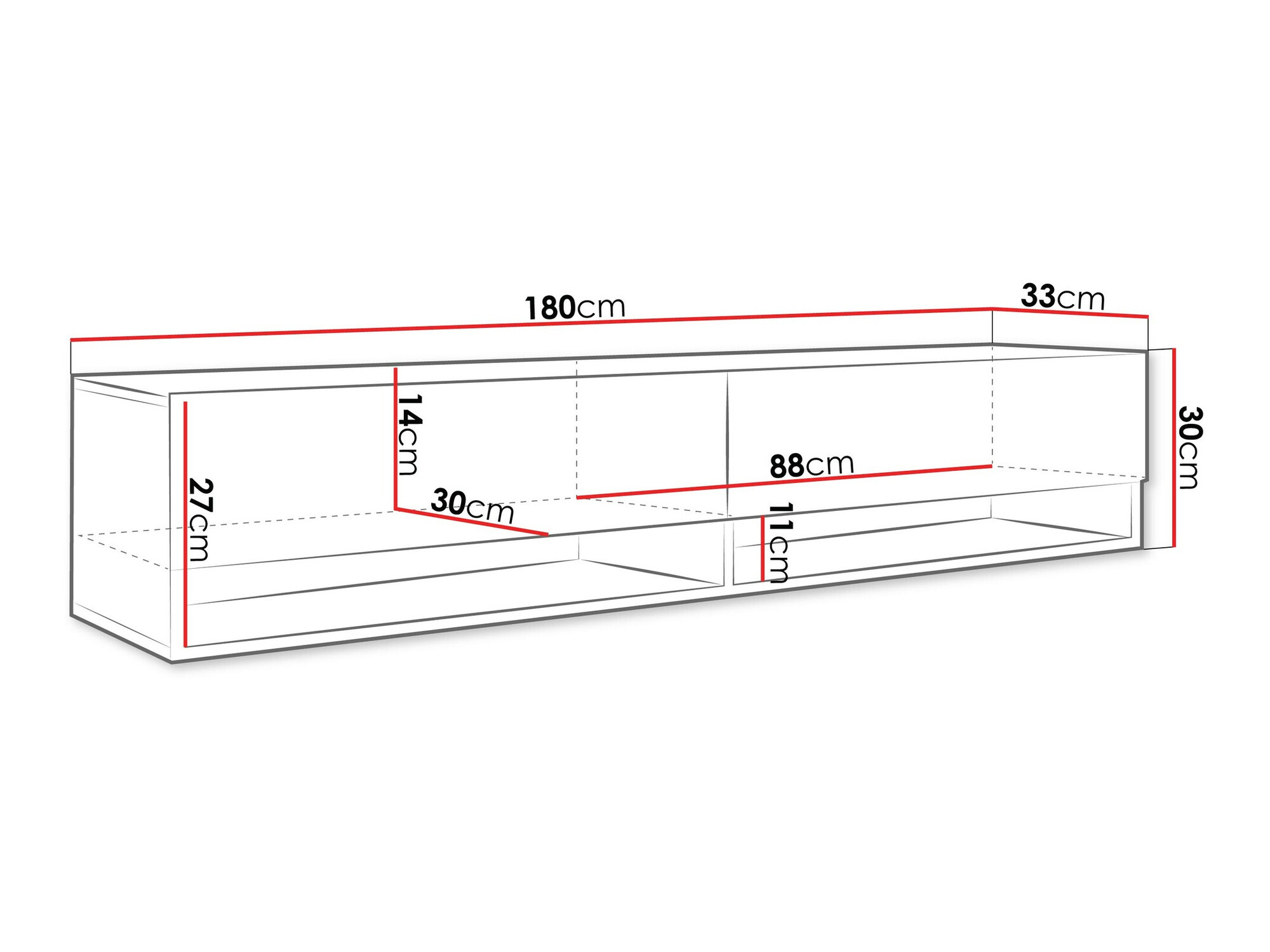 ТВ тумба Sarasota 119 (Графит + Дуб вотан)