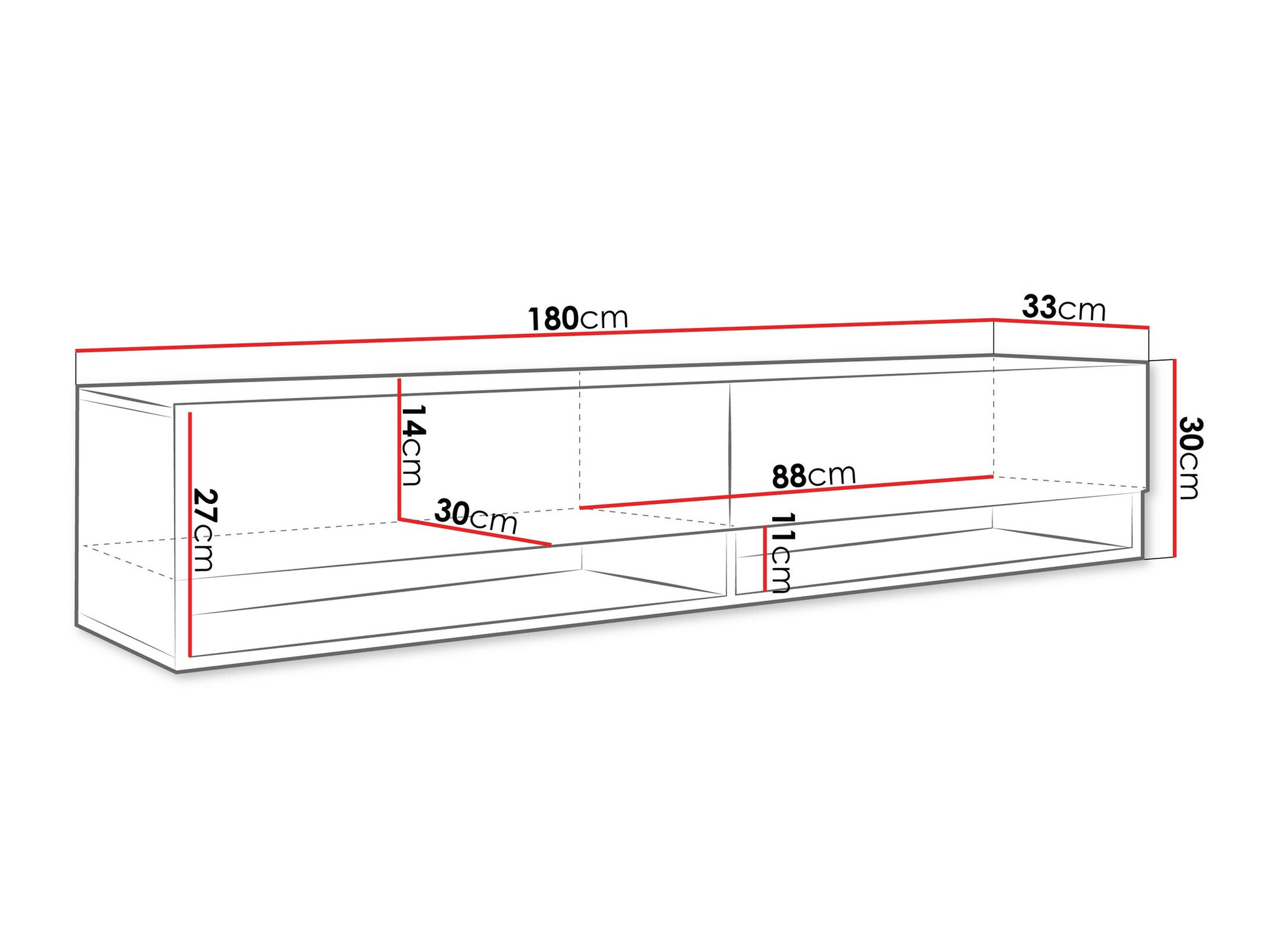 ТВ тумба Sarasota 119 (Графит + Дуб вотан)