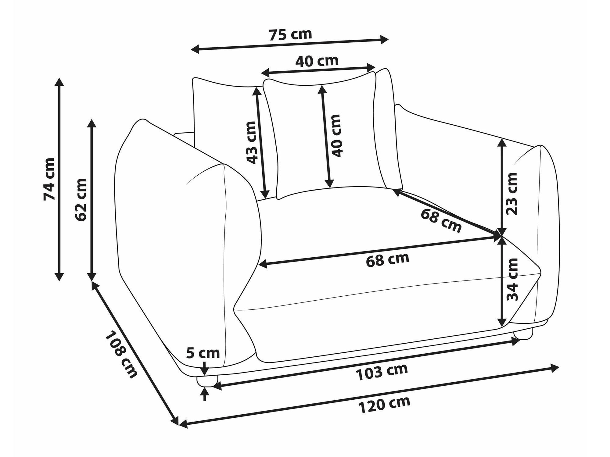 Кресло Berwyn 2567 (Розовый)