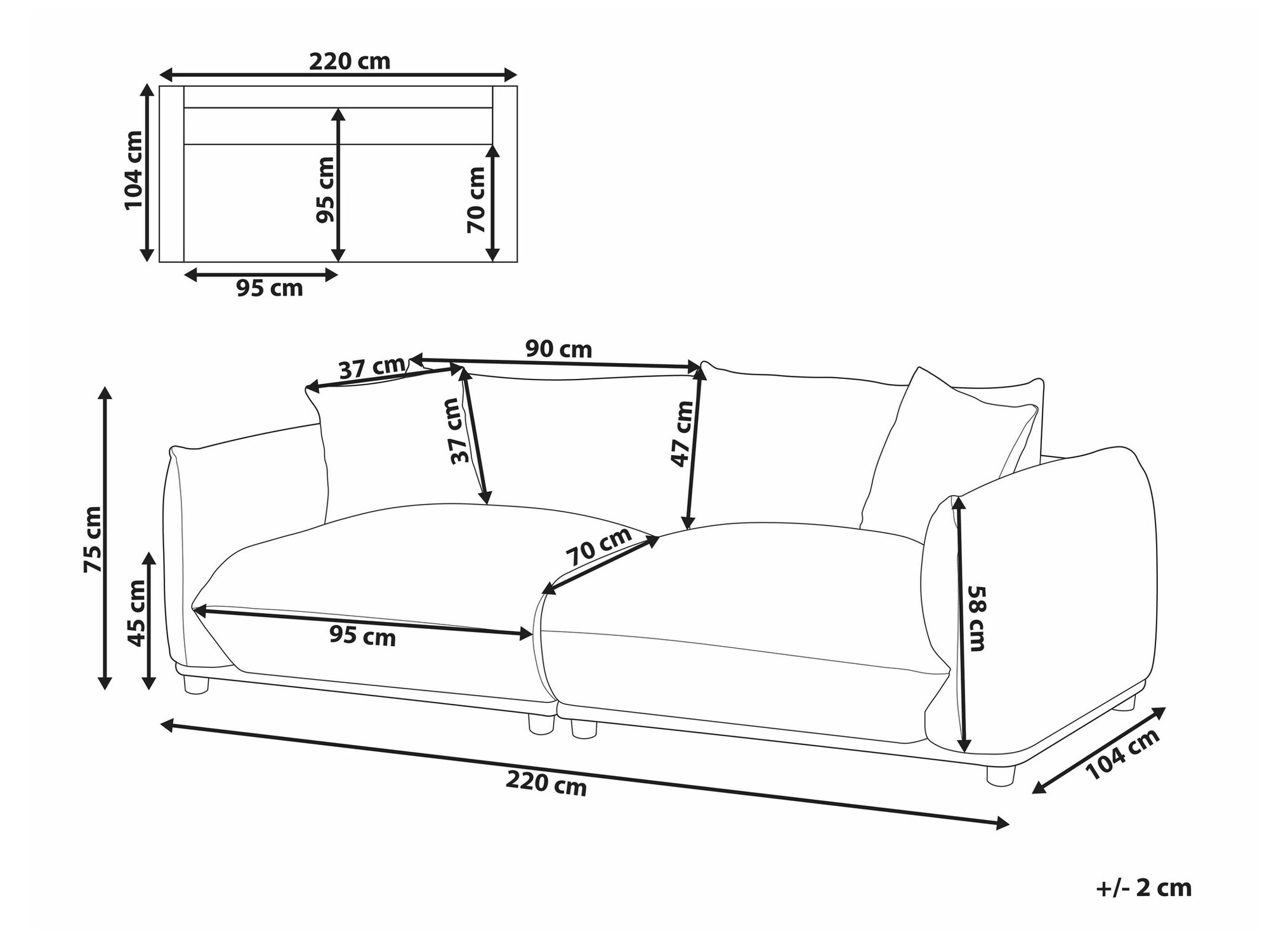 Dīvāns Berwyn 1360 (Oranžs)