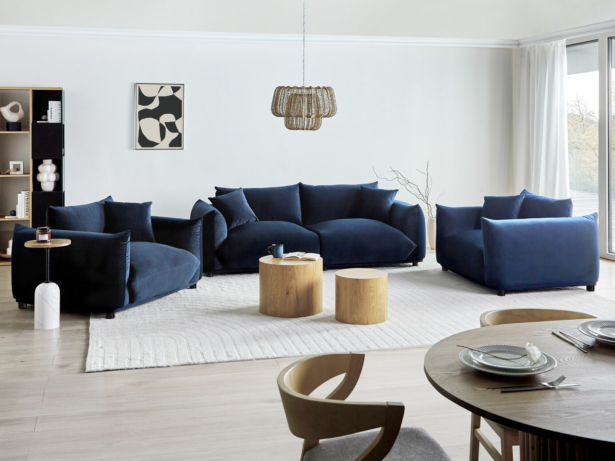 Dīvāns Berwyn 1360 (Tumši zils)