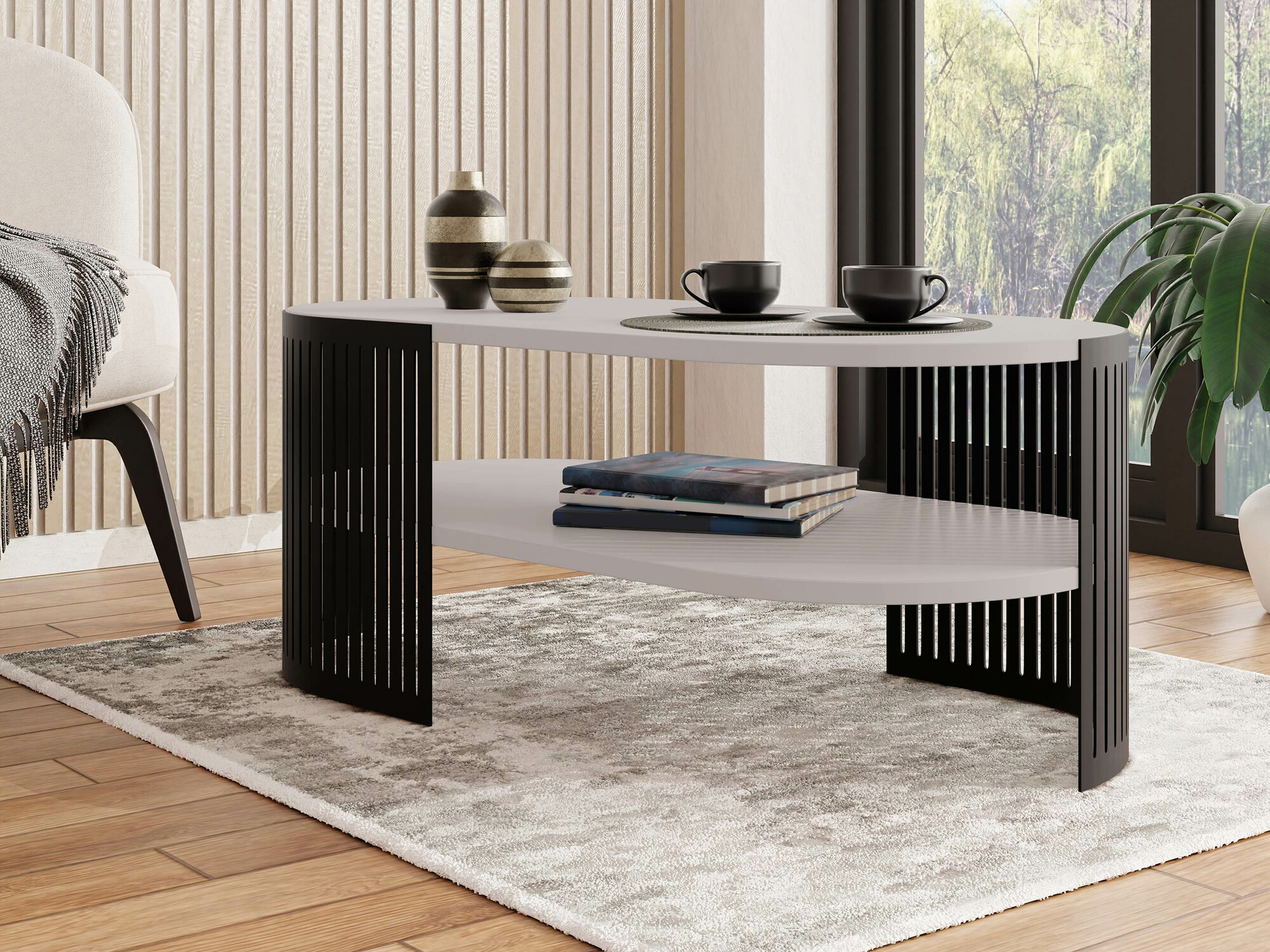 Журнальный столик Sordore 118 (Чёрный + Кашемир)