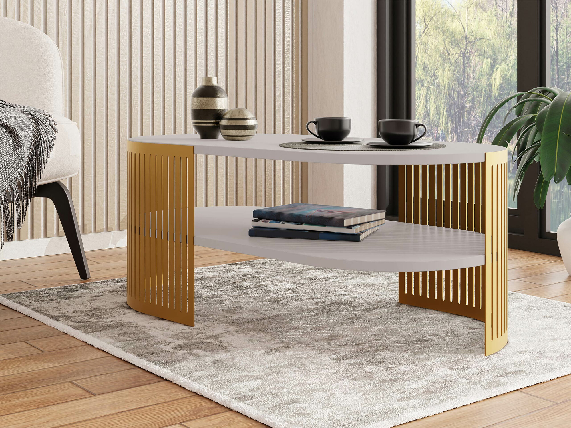 Журнальный столик Sordore 119 (Золотой + Кашемир)