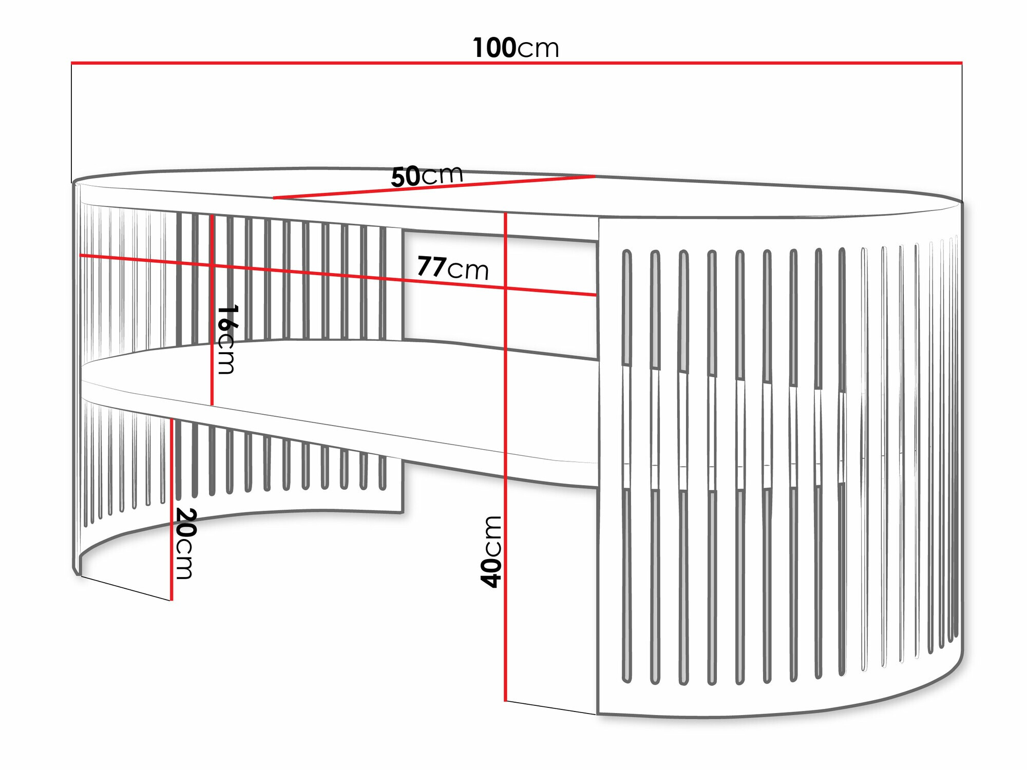 Žurnālu galdiņš Sordore 115 (Melns + Kašmirs)