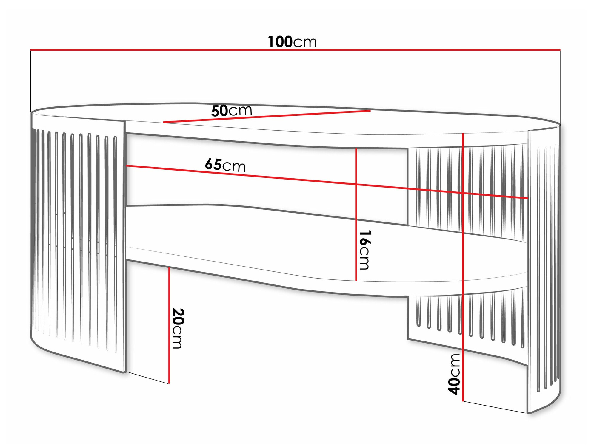 Žurnālu galdiņš Sordore 118 (Melns + Kašmirs)