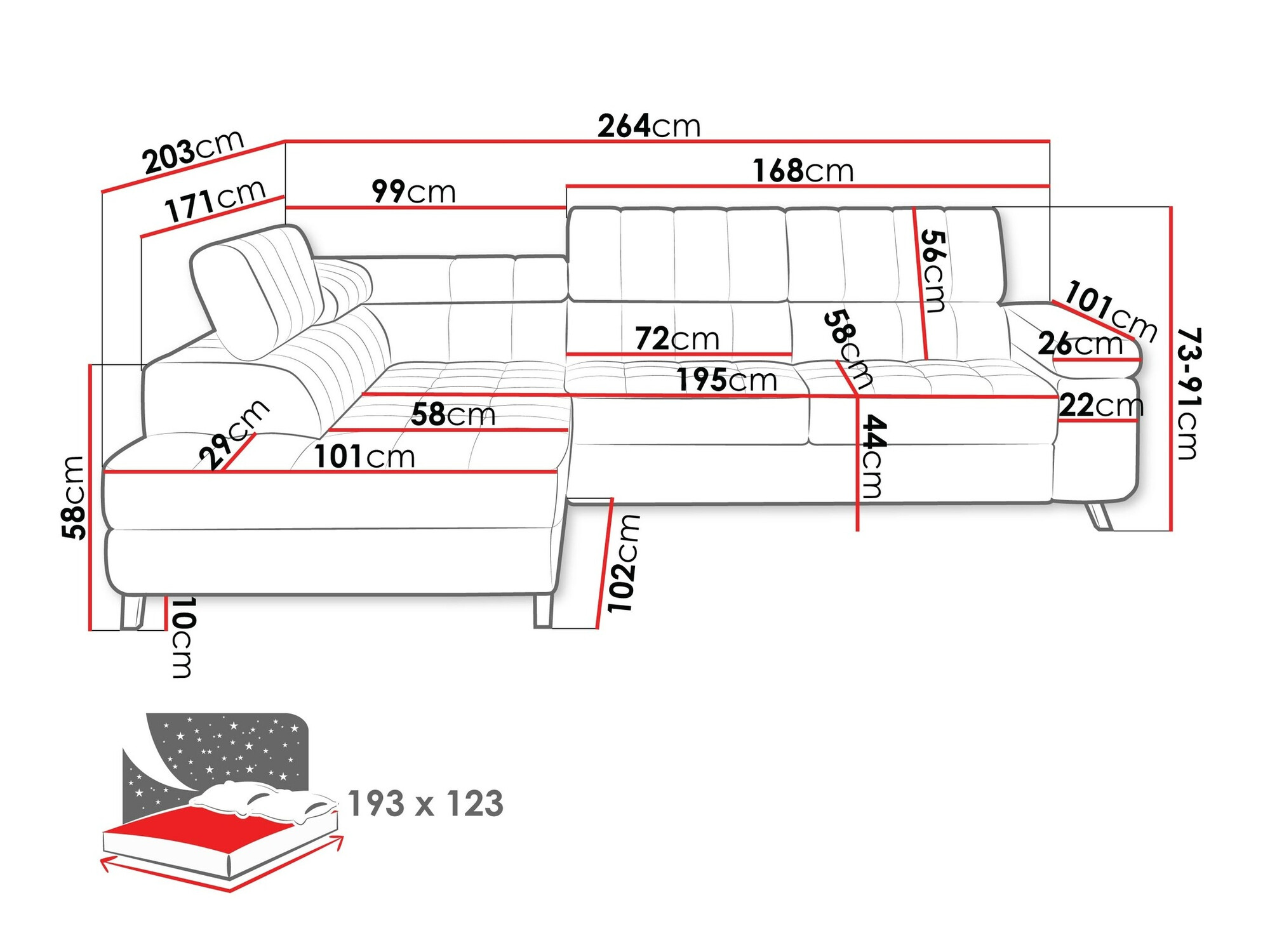 Stūra dīvāns Comfivo 207 (Magic Velvet 2227)