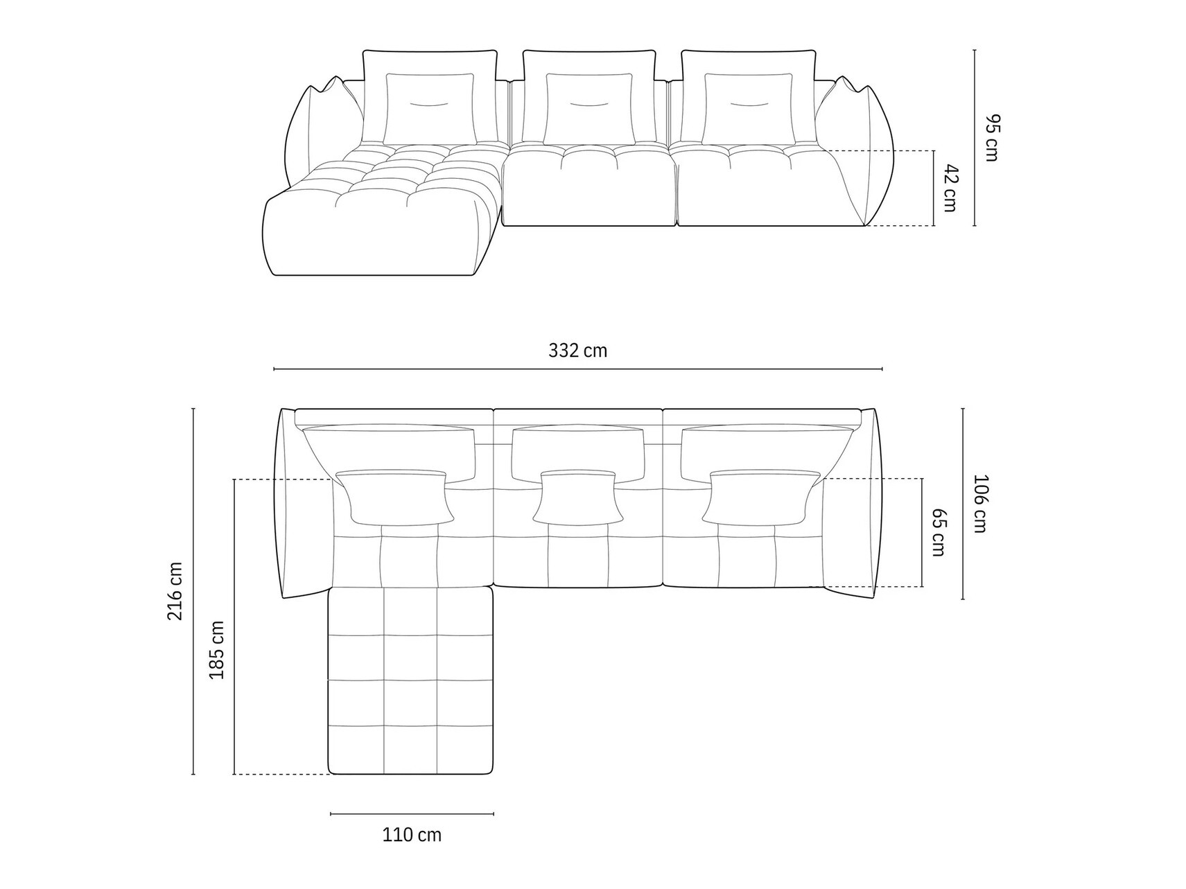 Moduļu stūra dīvāns Benorli 103 (City 05)