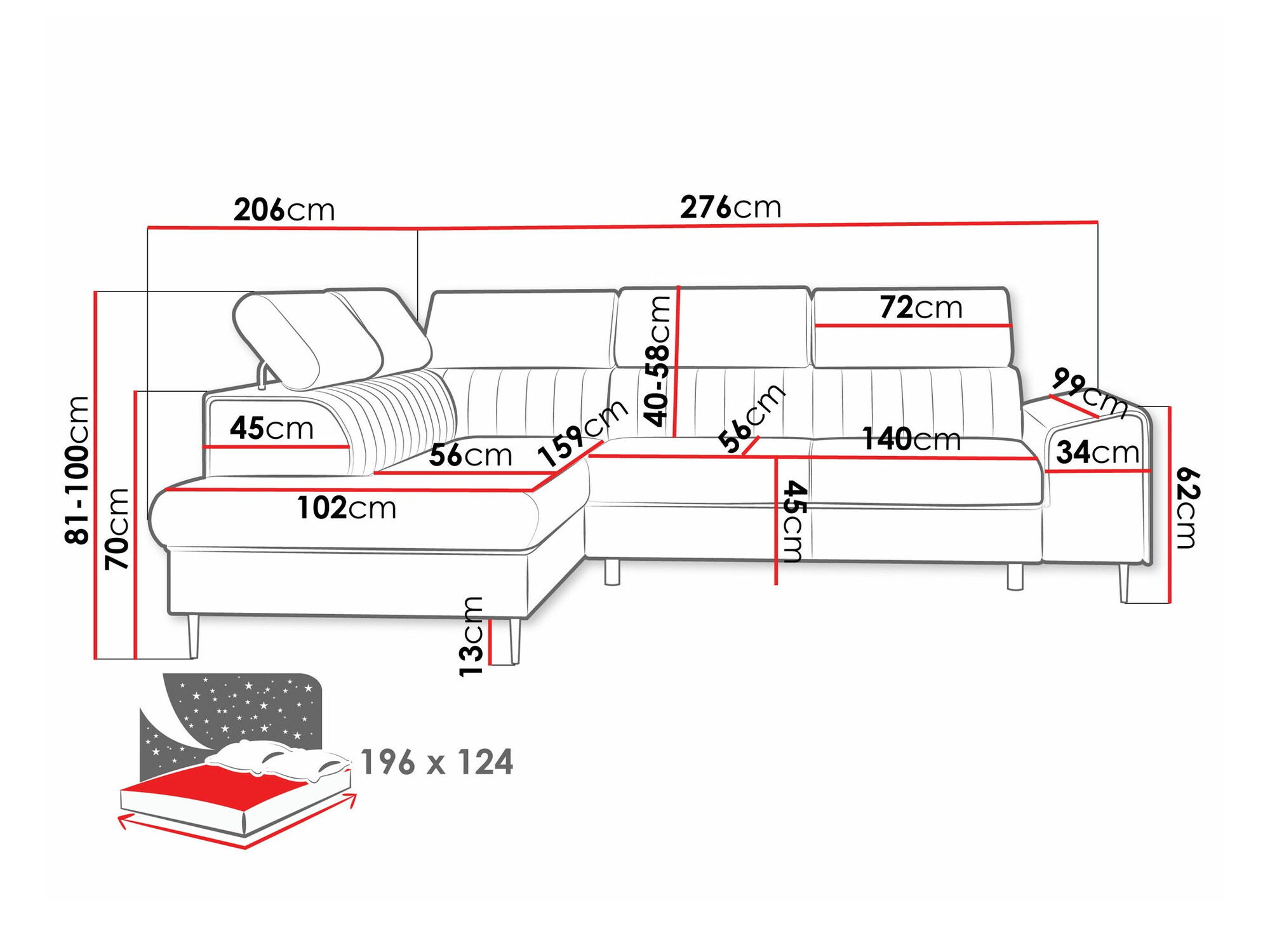Stūra dīvāns Comfivo 446 (Magic Velvet 2219)