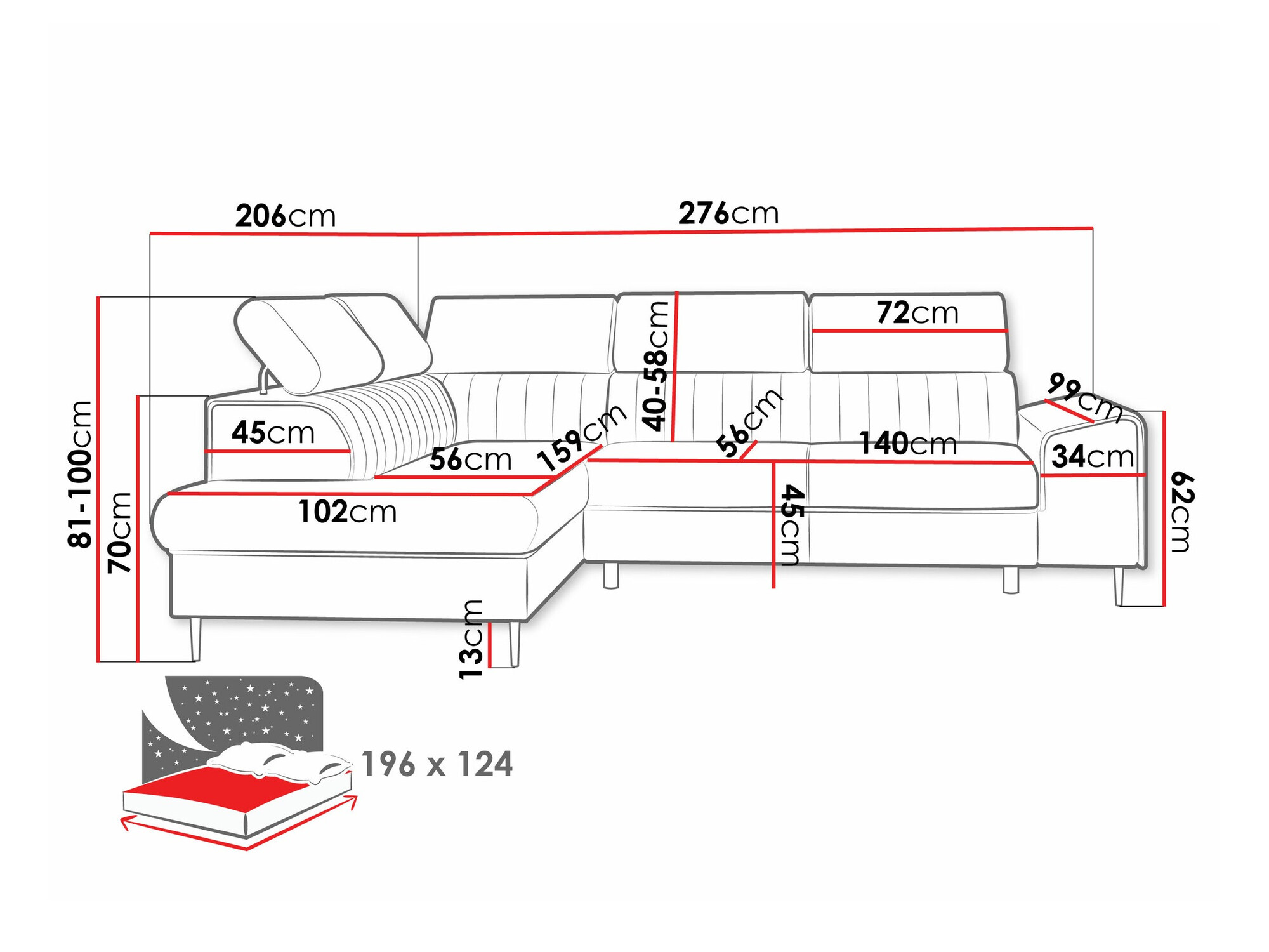 Stūra dīvāns Comfivo 446 (Wave 05)