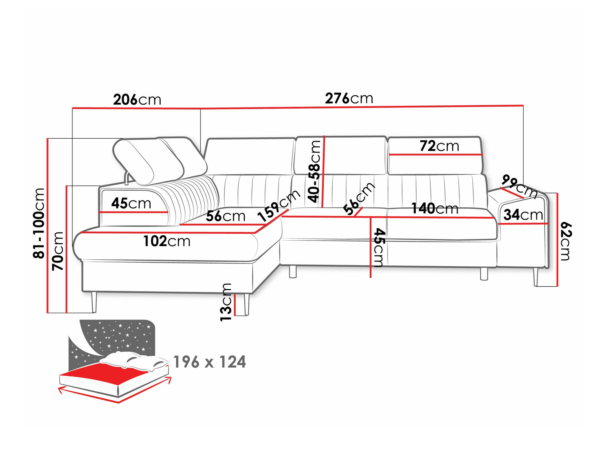 Stūra dīvāns Comfivo 446 (Wave 05)