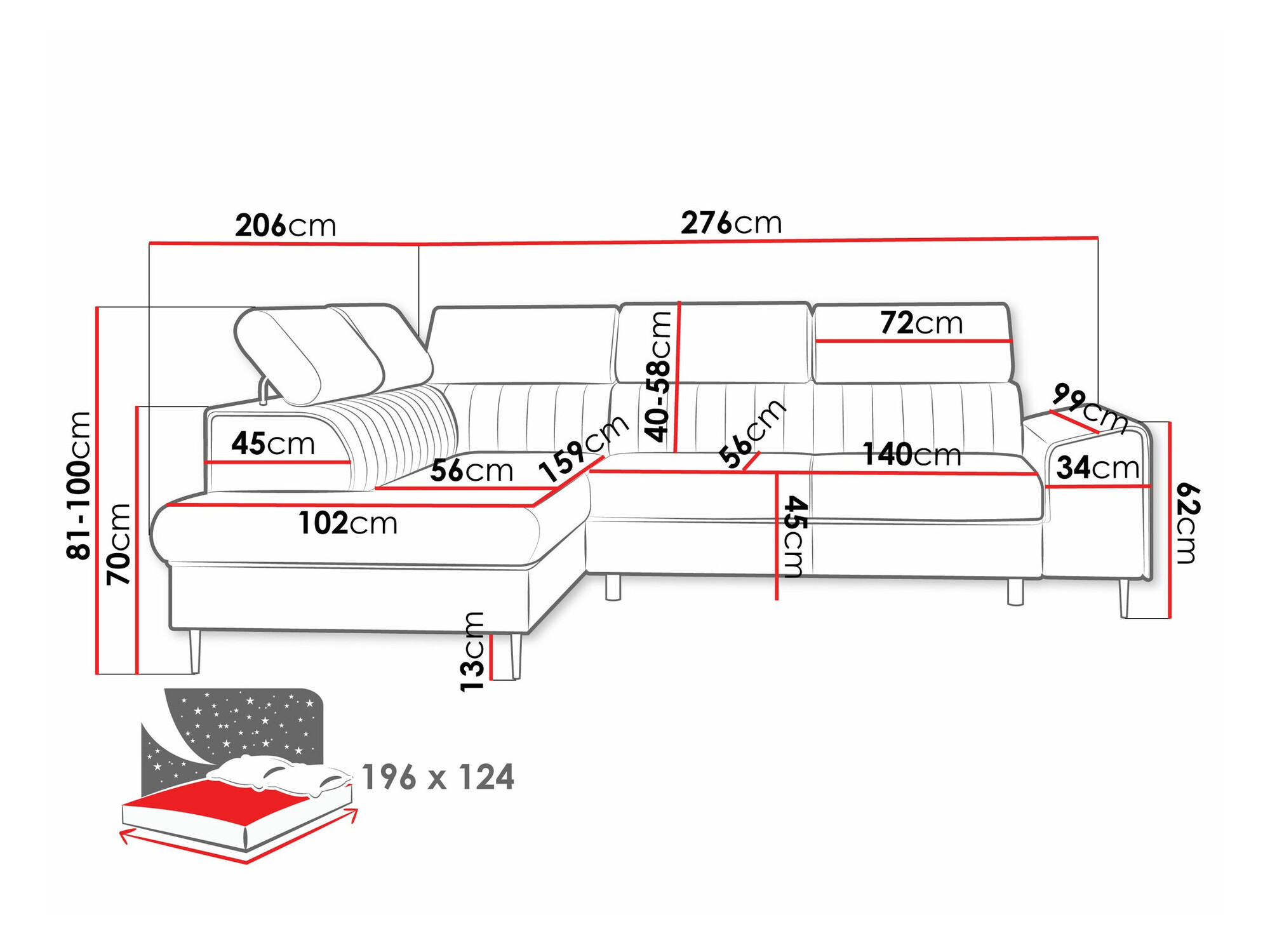 Угловой диван Comfivo 446 (Coral 65)