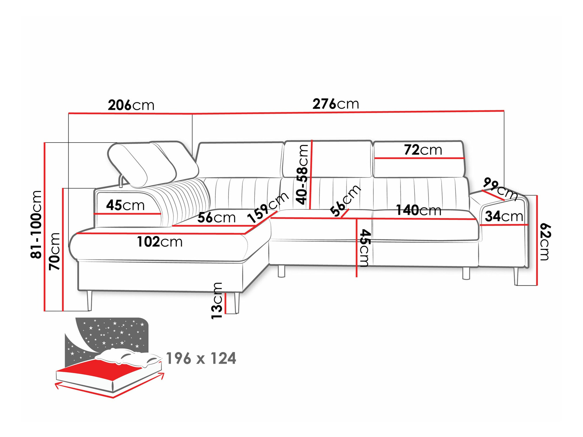 Угловой диван Comfivo 446 (Flow 09)