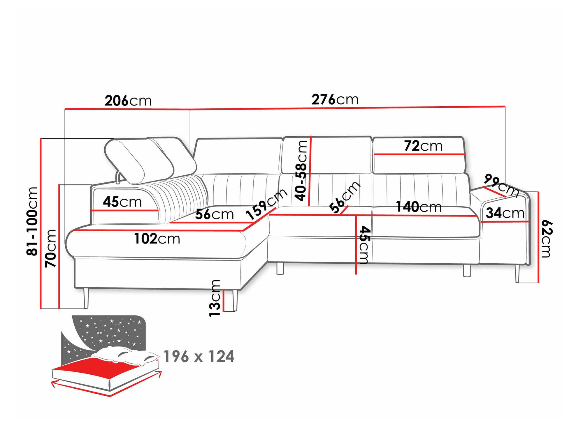 Угловой диван Comfivo 446 (Wave 09)