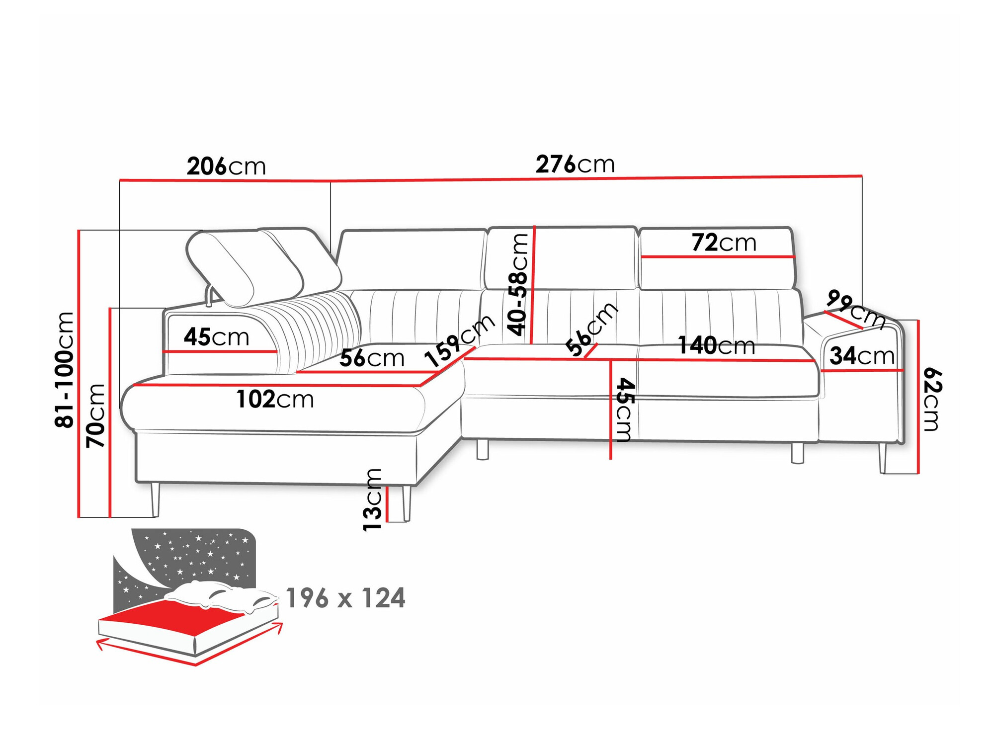Угловой диван Comfivo 446 (Wave 09)