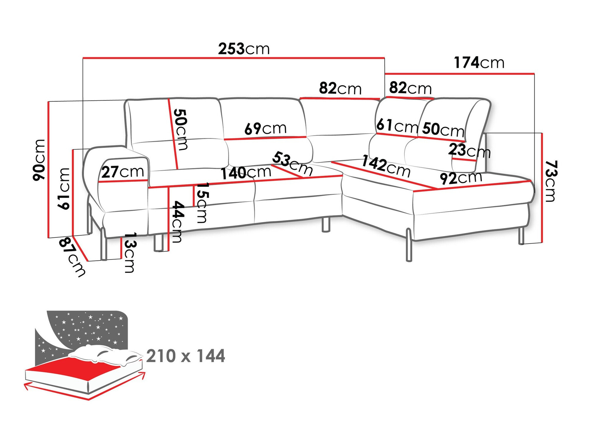 Угловой диван Sanford 105 (Velo 621)