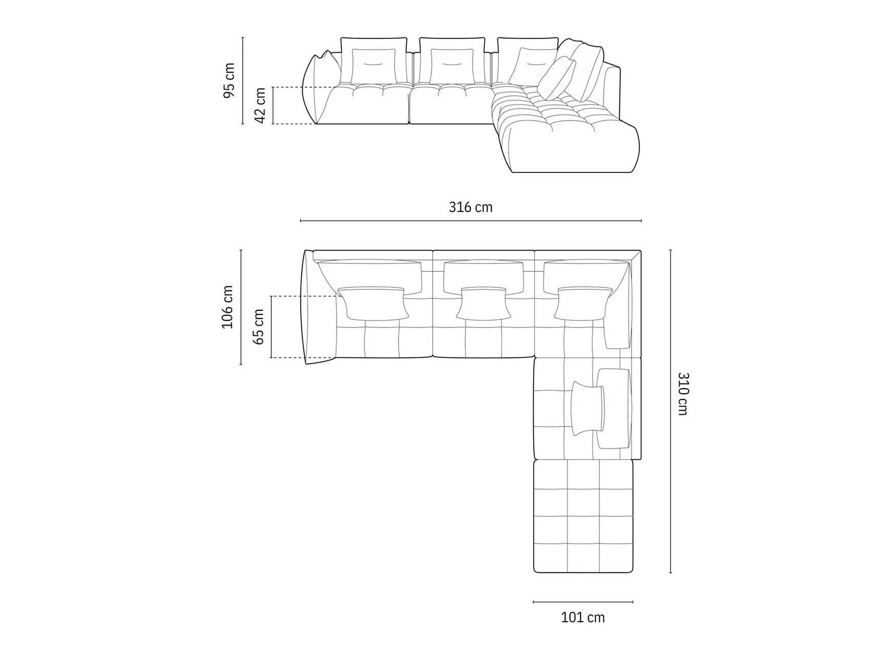 Stūra dīvāns Benorli 104 (City 36)