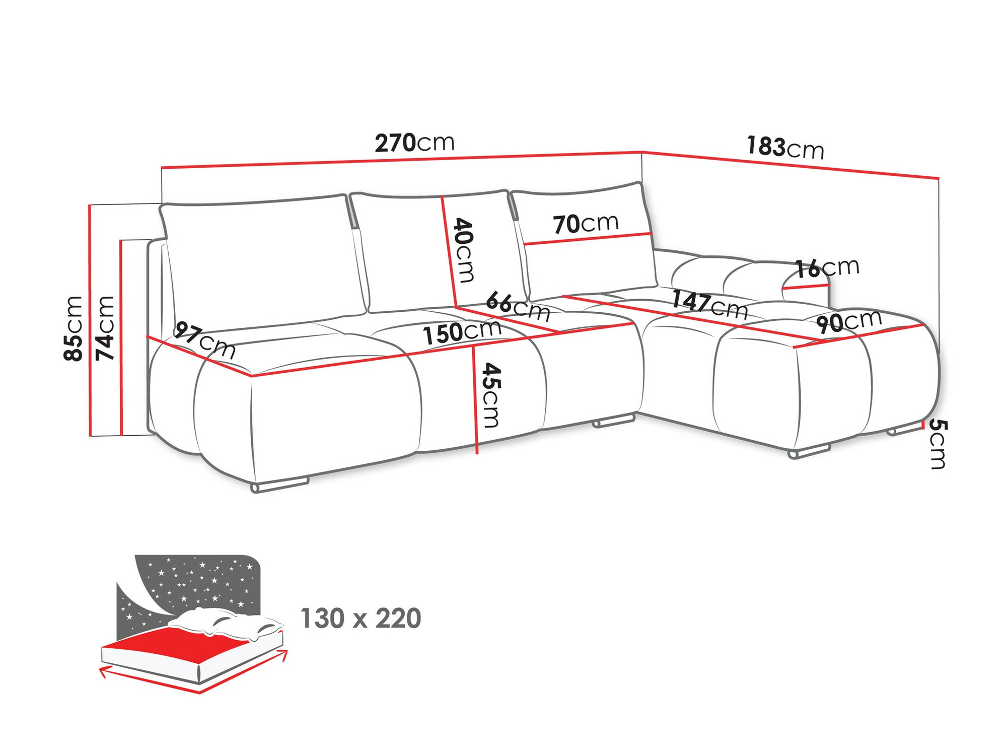 Stūra dīvāns Camden 106 (Velo 623)