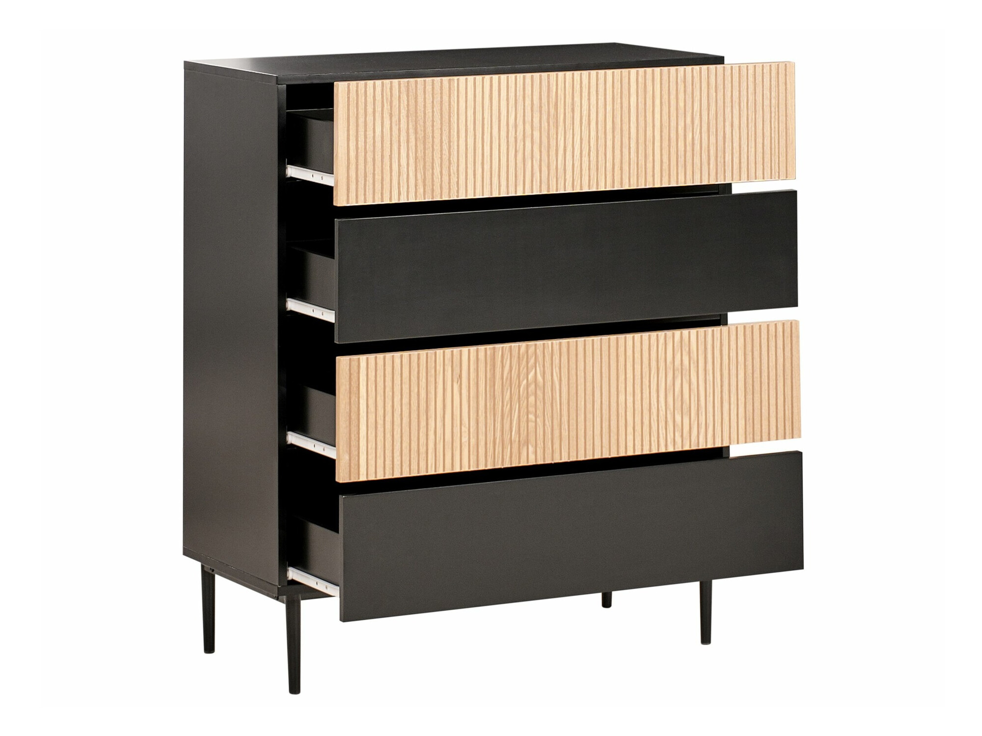 Kомод Floalu 102 (Чёрный + Коричневый)