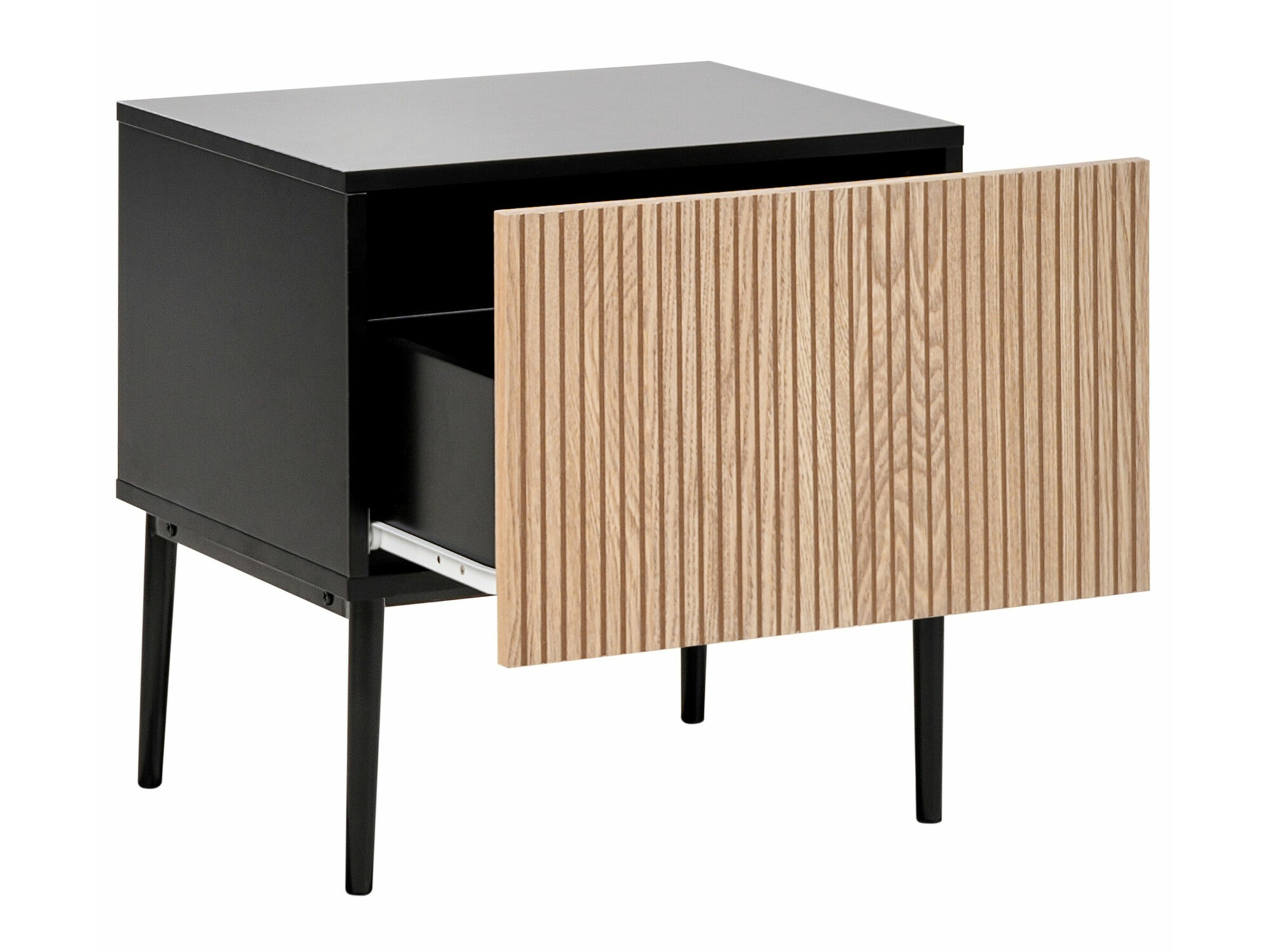 Прикроватная тумбочка Floalu 100 (Чёрный + Коричневый)