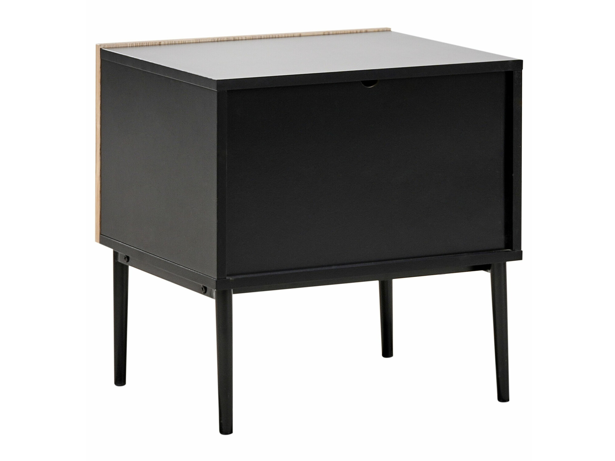 Прикроватная тумбочка Floalu 100 (Чёрный + Коричневый)
