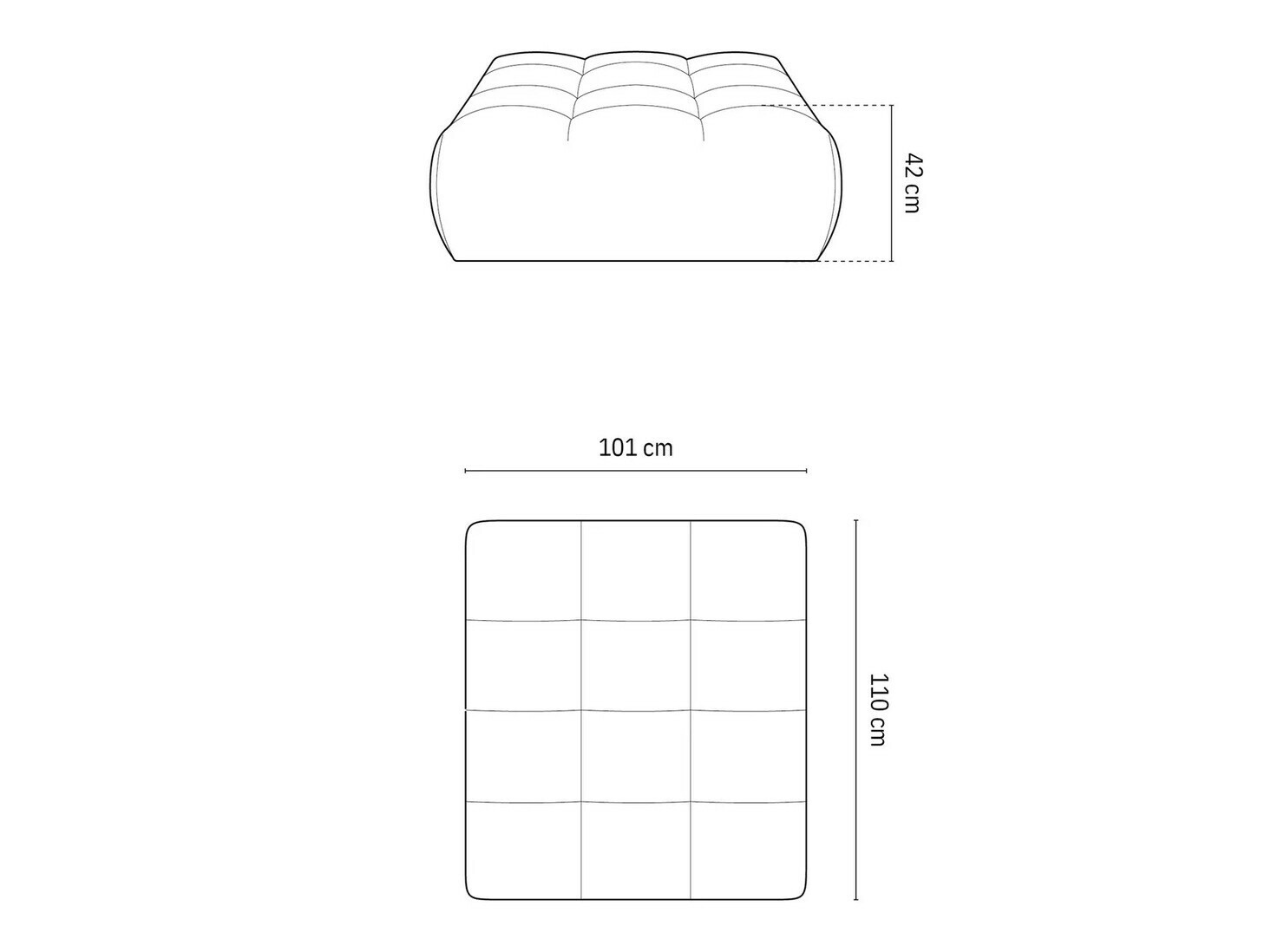 Pufs Benorli 106 (Casino Graphite)