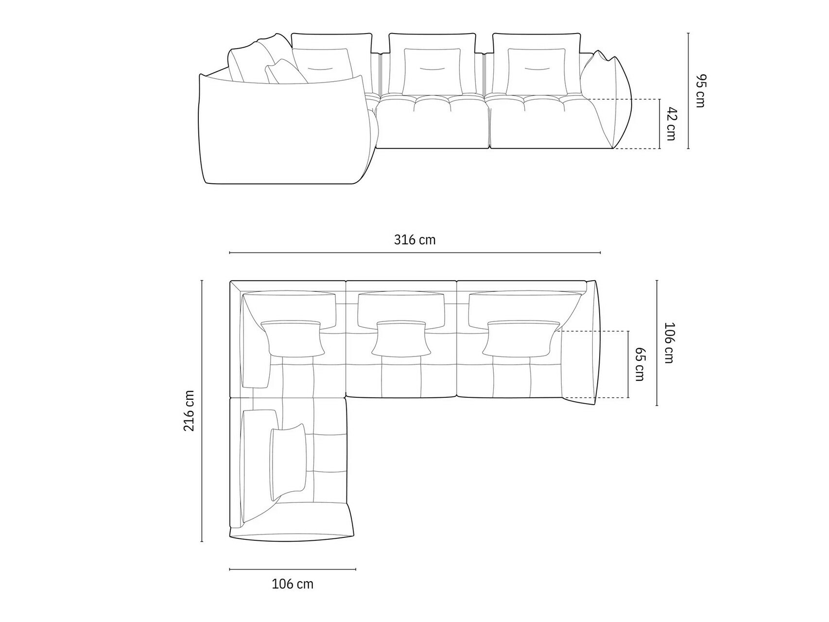 Угловой диван Benorli 105 (City 36)