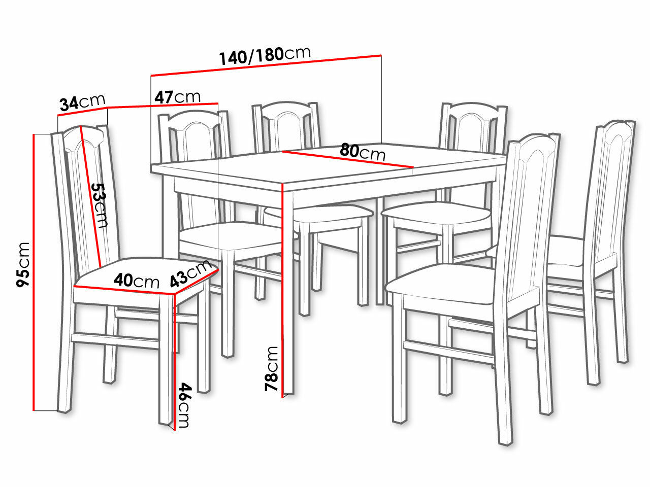 Ēdamistabas komplekts Victorville 277 (Rieksts)