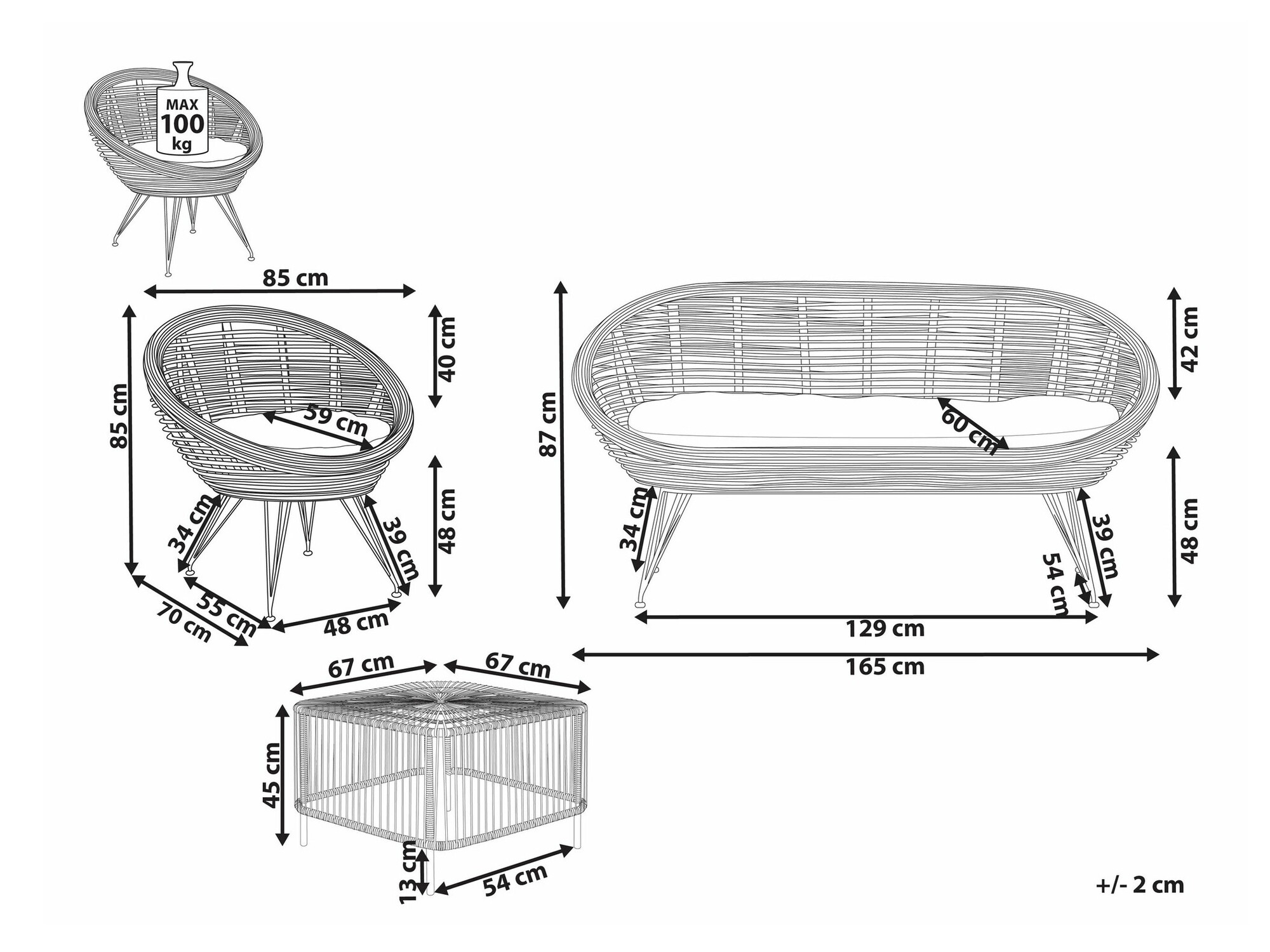 Dārza mēbeļu komplekts Marsona 105